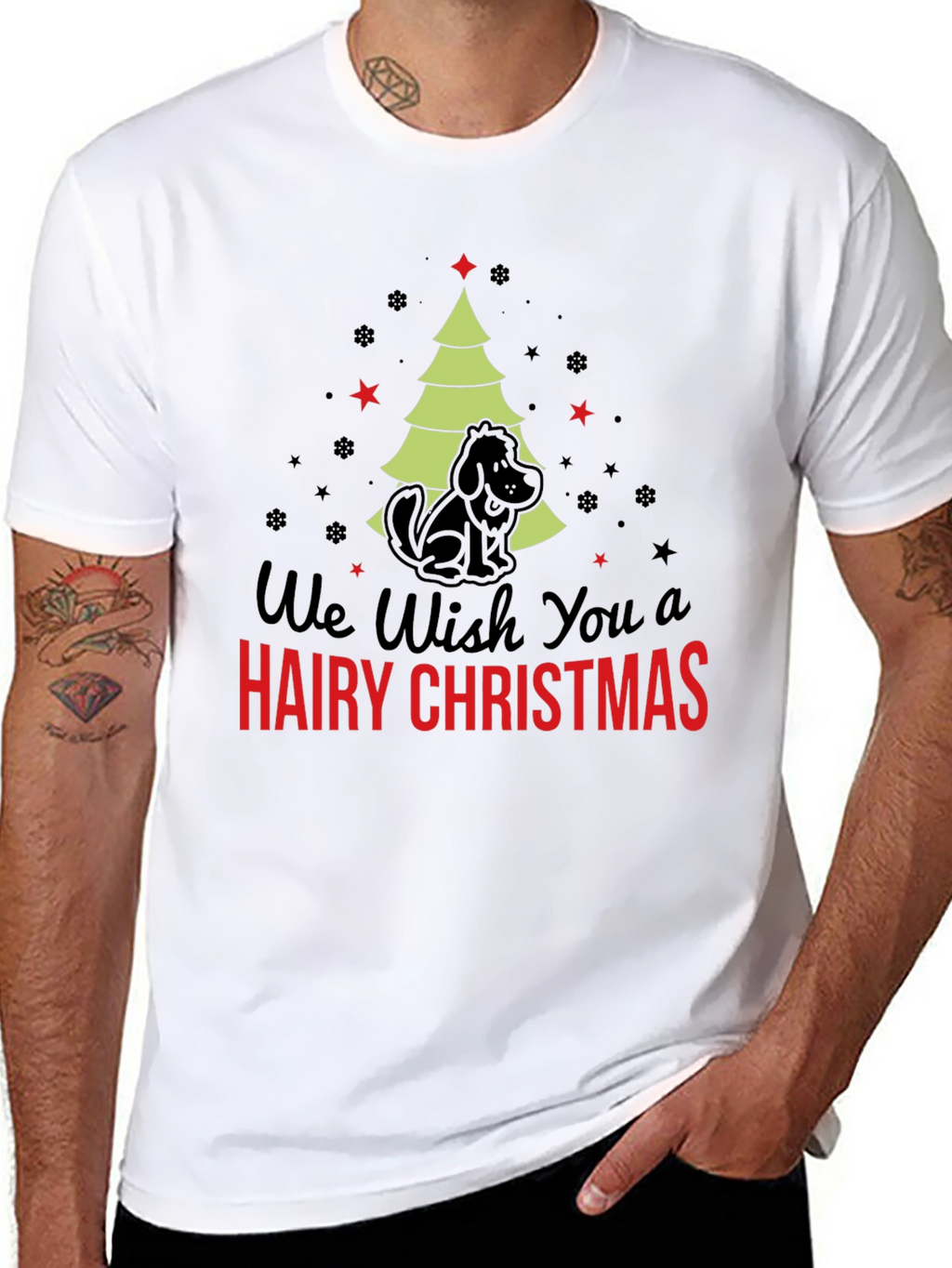 Hairy Christmas Dog T-Shirt