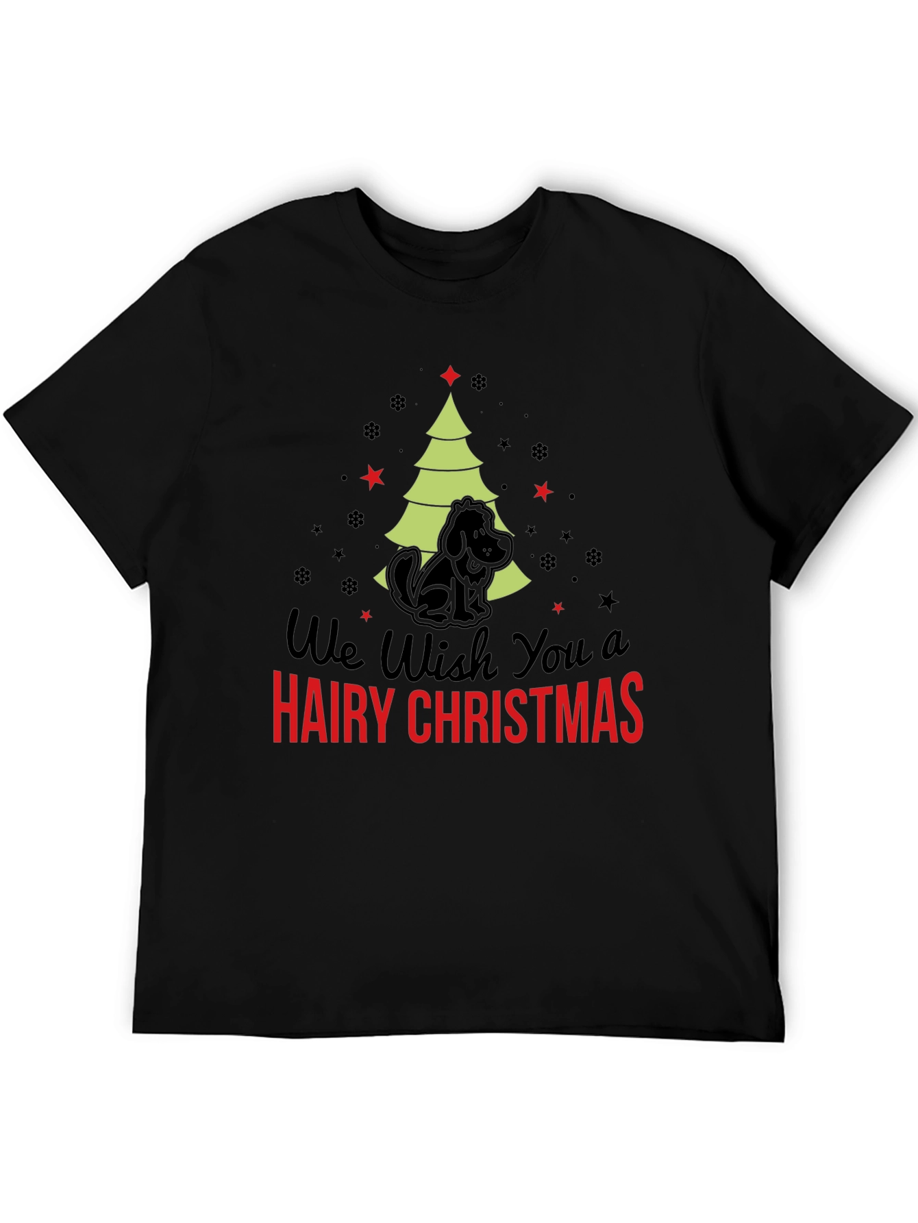 Hairy Christmas Dog T-Shirt