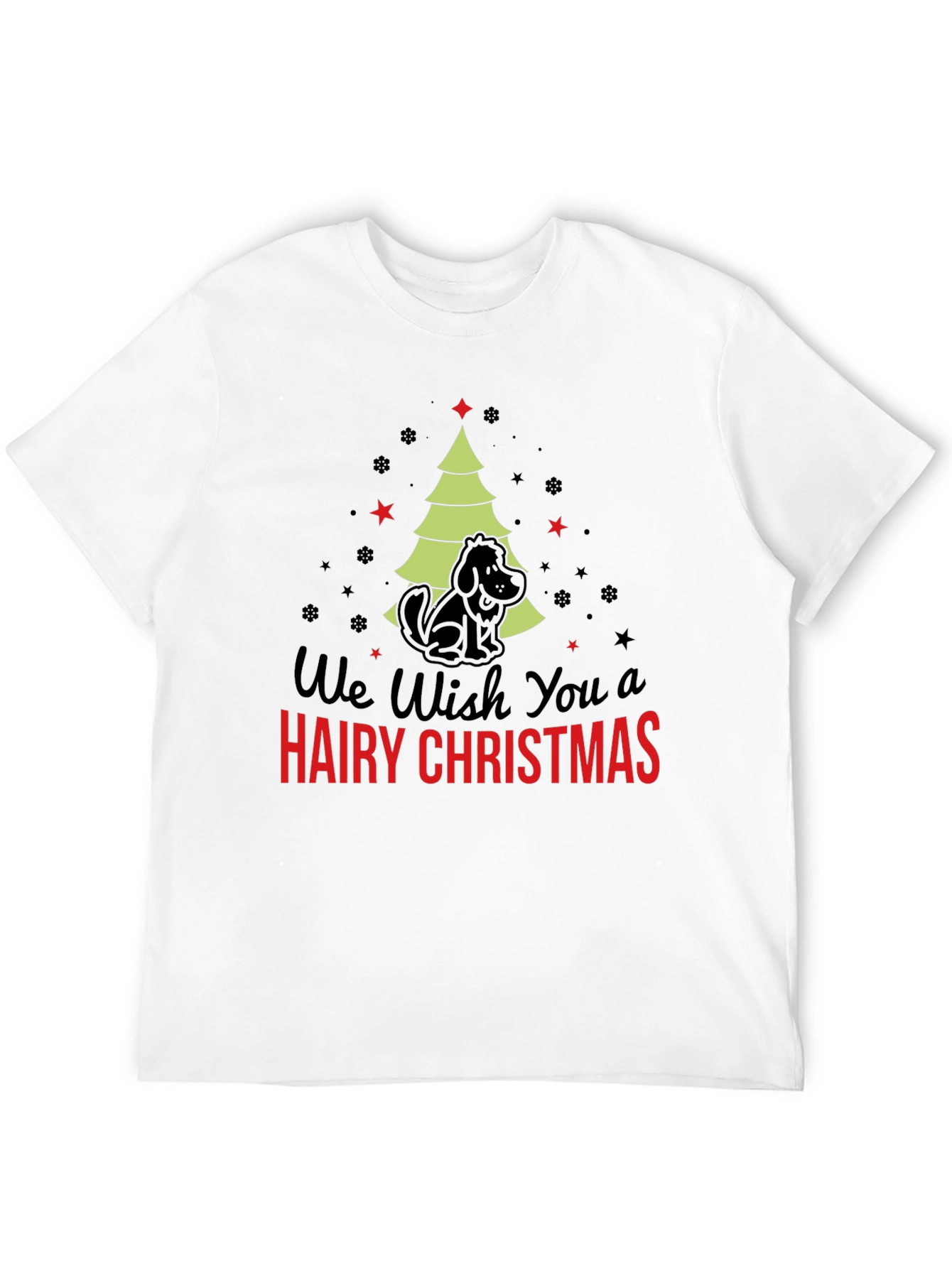 Hairy Christmas Dog T-Shirt