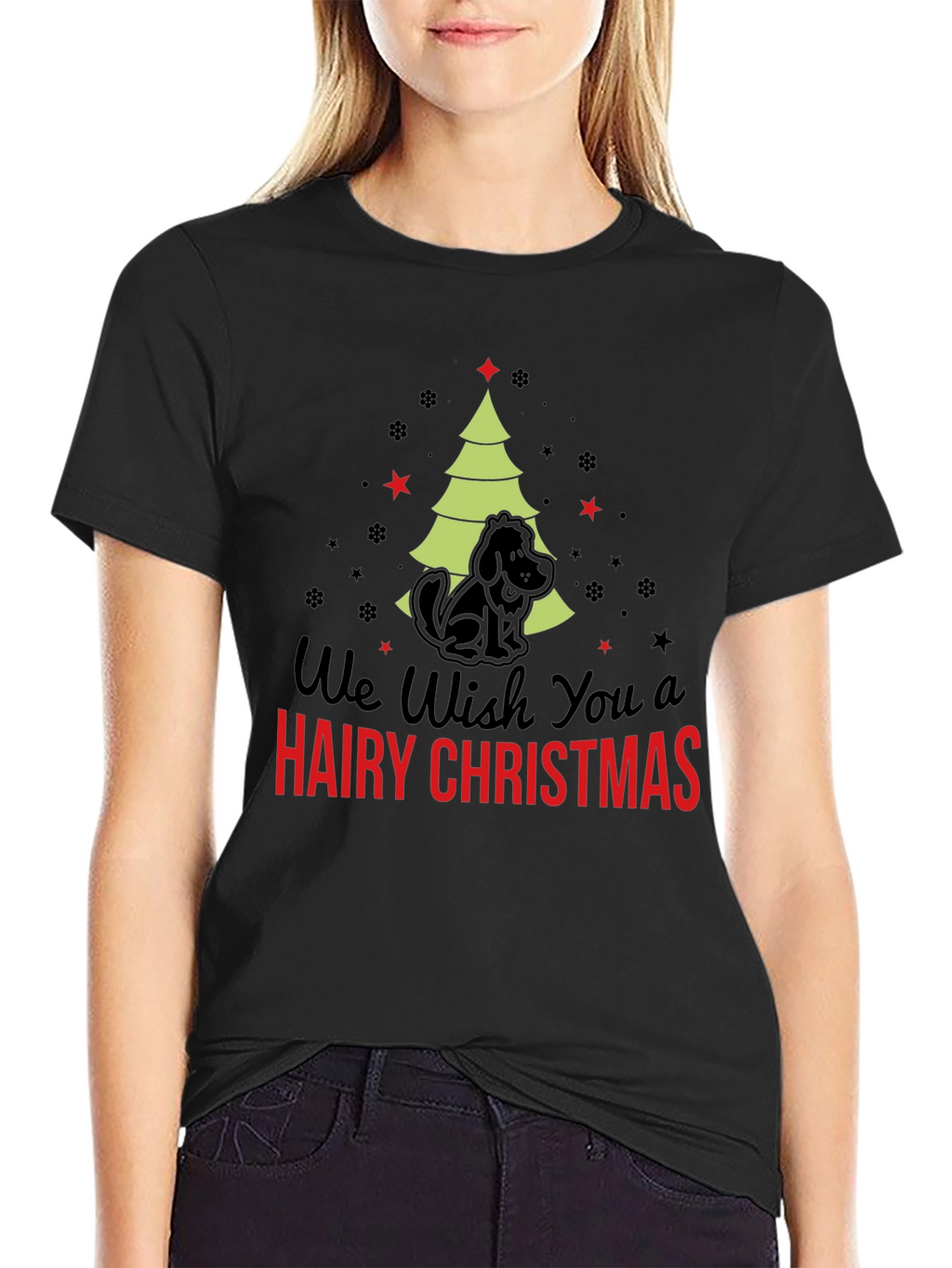 Hairy Christmas Dog T-Shirt