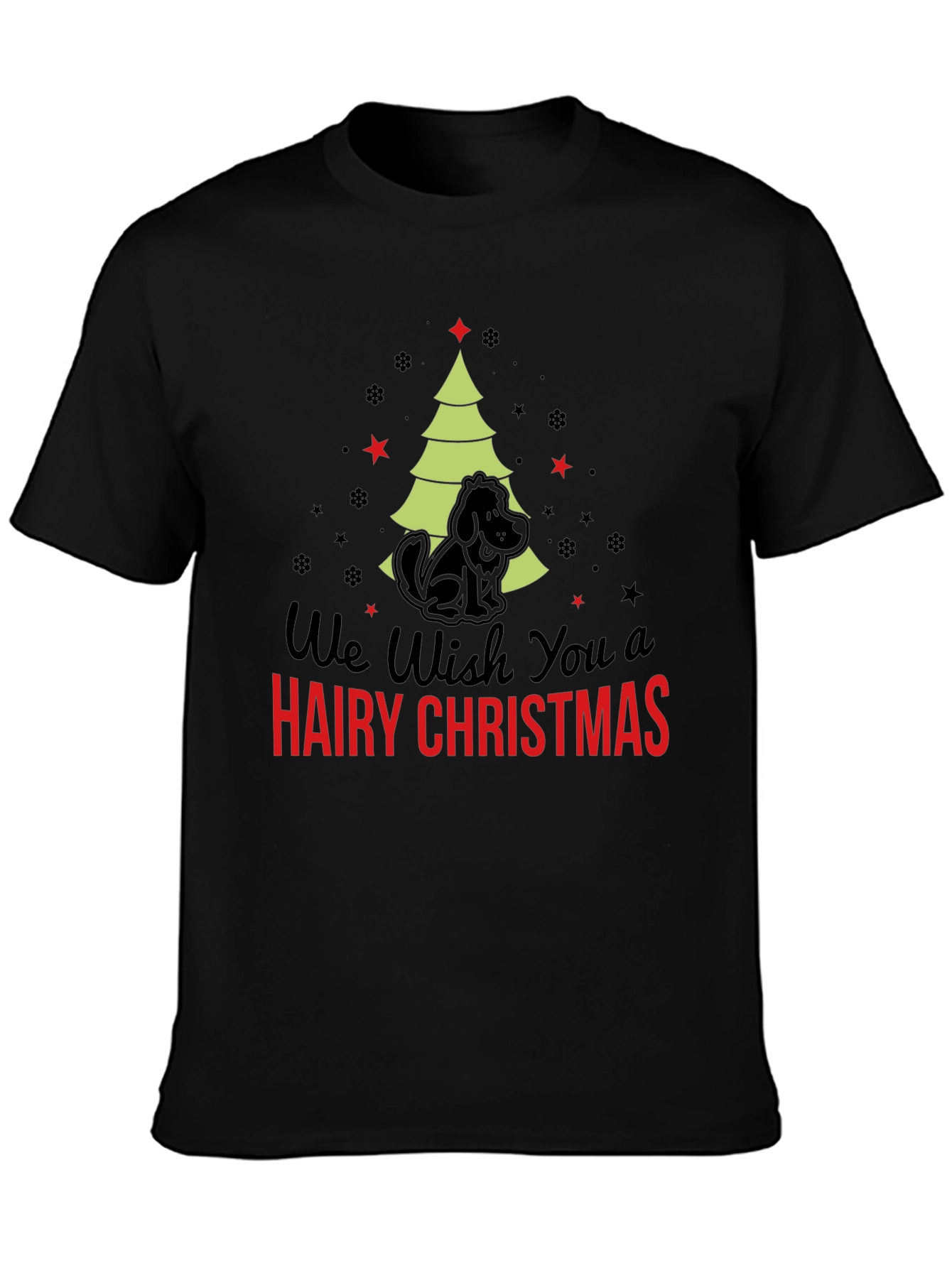 Hairy Christmas Dog T-Shirt