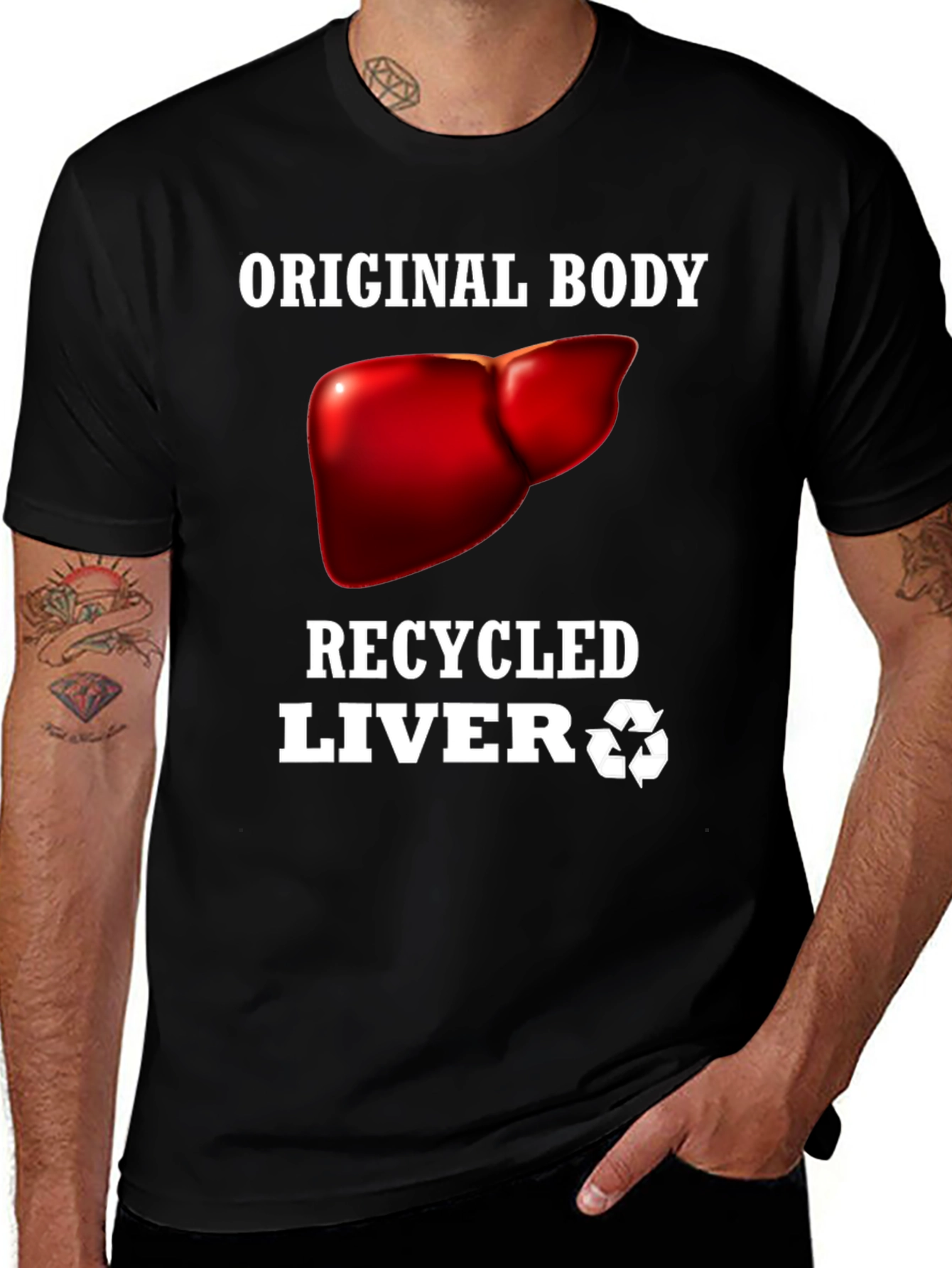 Recycled Liver Graphic Tee - Black Humor T-Shirt