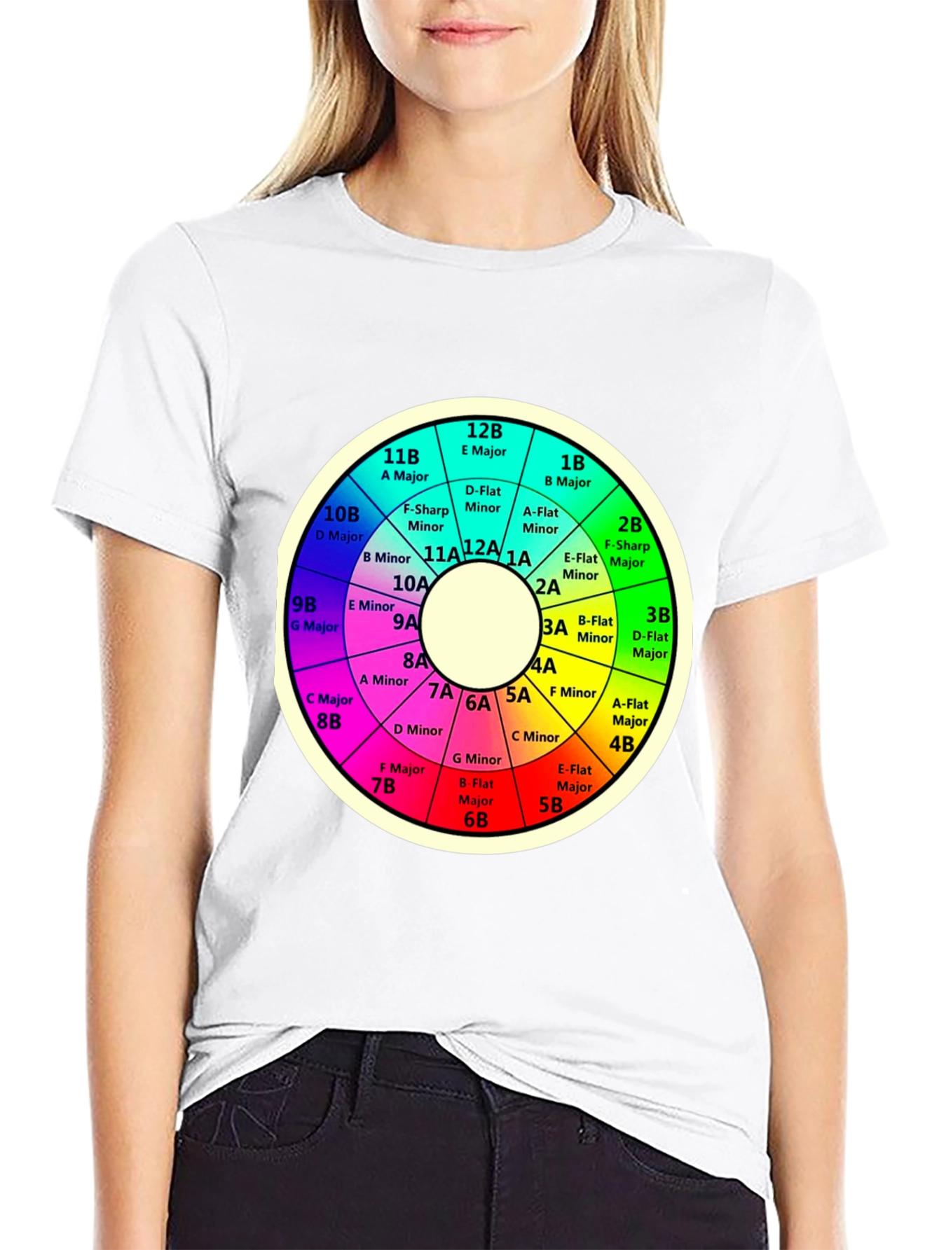 Circle of Fifths Music Theory Black T-Shirt