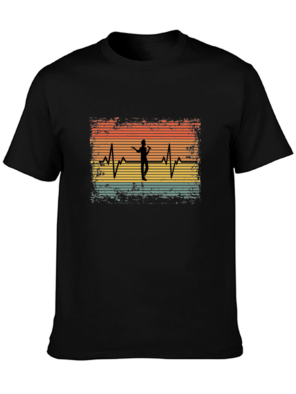 Singer Heartbeat Black Tee - Music Lover