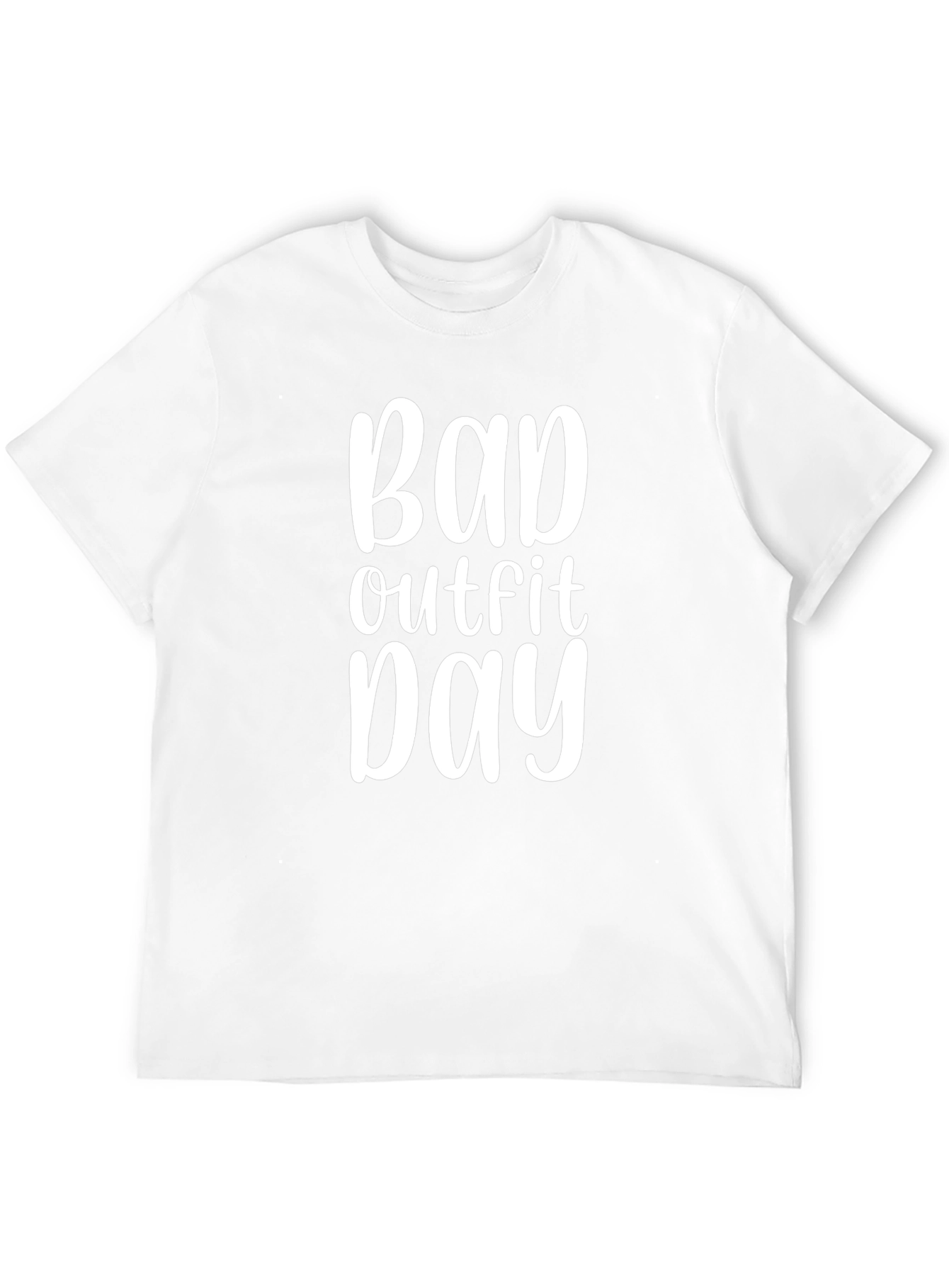 Bad Outfit Day Graphic Tee - Black Cotton T-Shirt