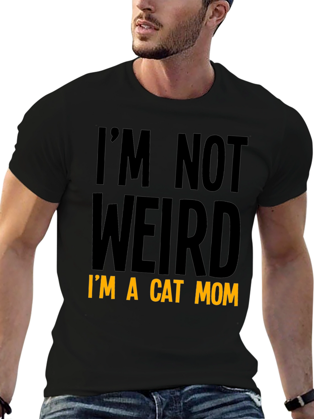 Cat Mom T-Shirt - Im Not Weird