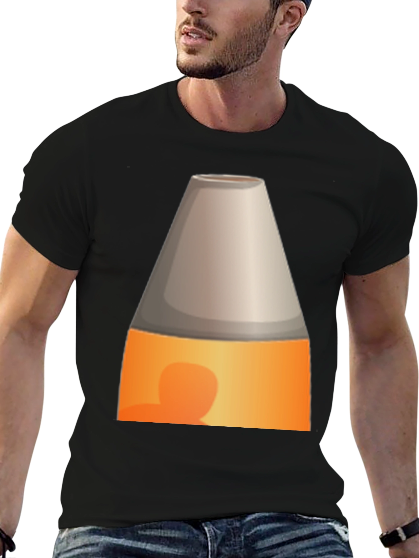 Novelty Lava Lamp Graphic Tee - Black Cotton