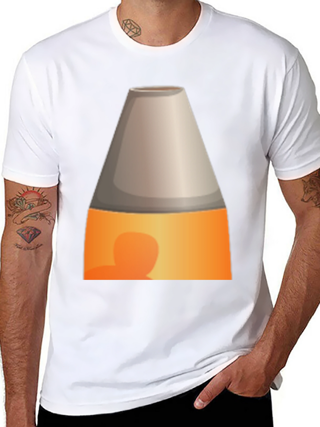 Novelty Lava Lamp Graphic Tee - Black Cotton