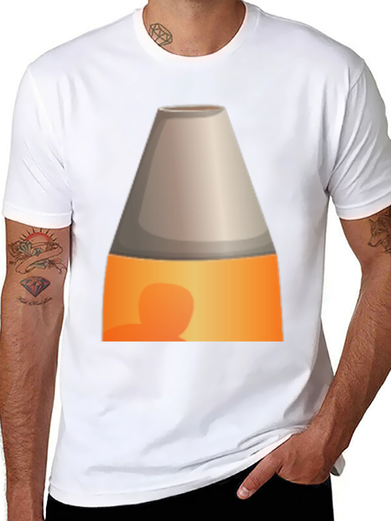 Novelty Lava Lamp Graphic Tee - Black Cotton