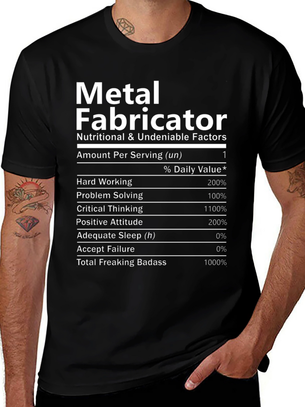Metal Fabricator Nutrition Facts T-Shirt