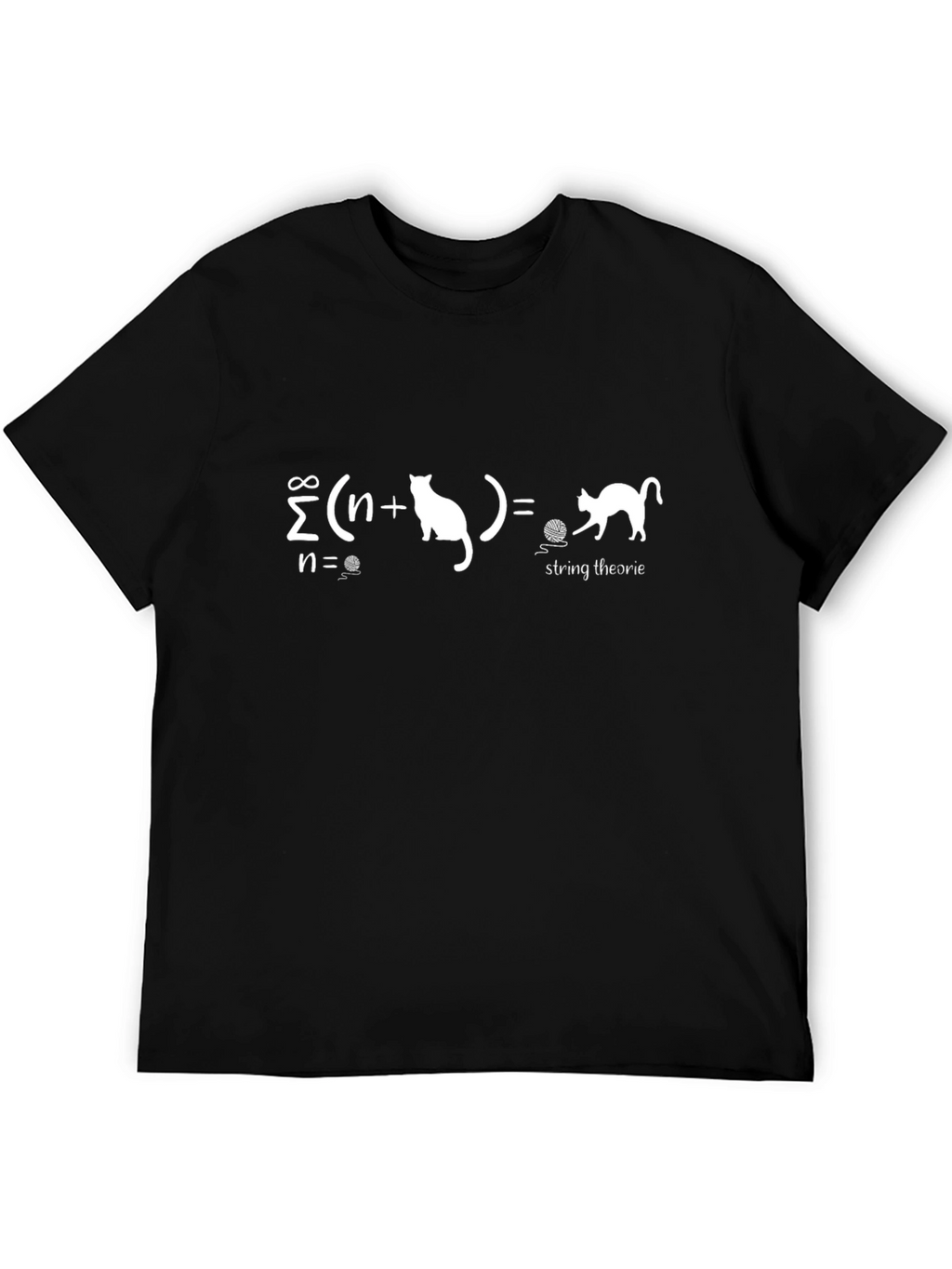String Theory Cat T-Shirt - Summation Equation Tee