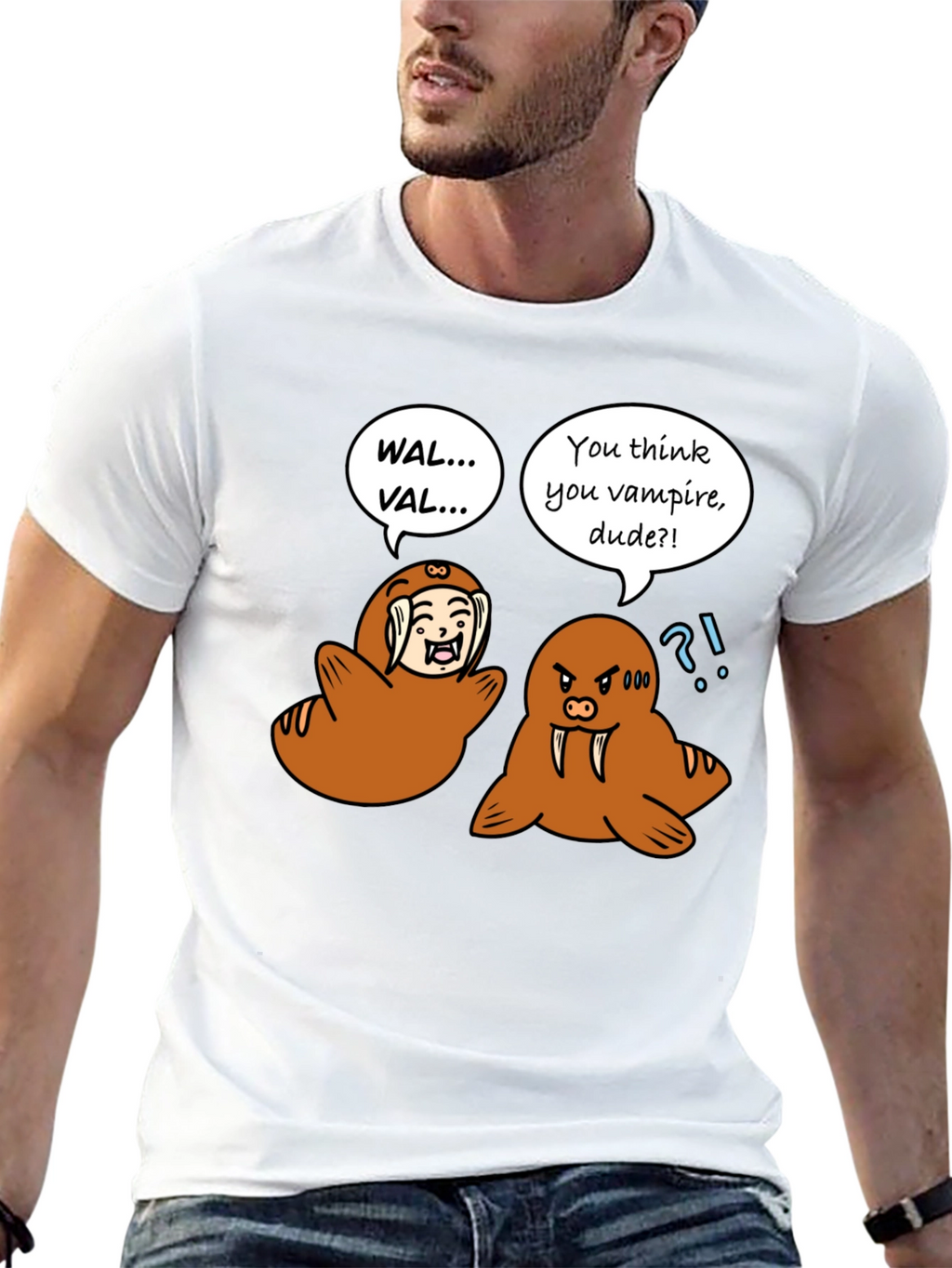 Walrus Vampire Graphic Tee
