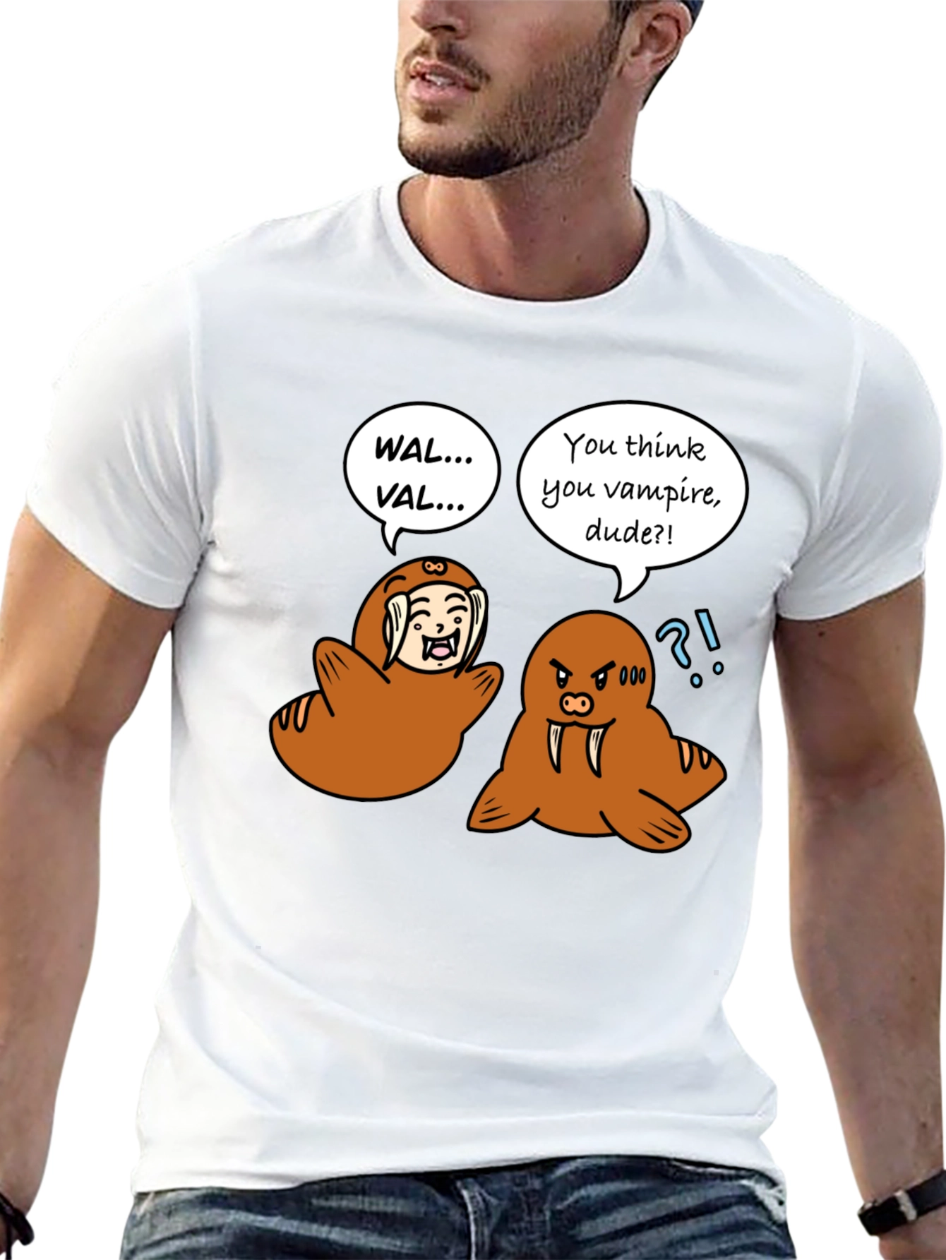 Walrus Vampire Graphic Tee