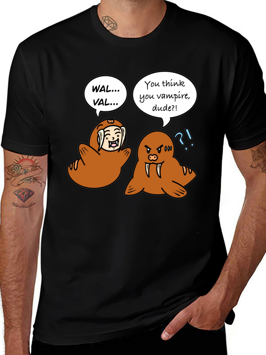 Walrus Vampire Graphic Tee