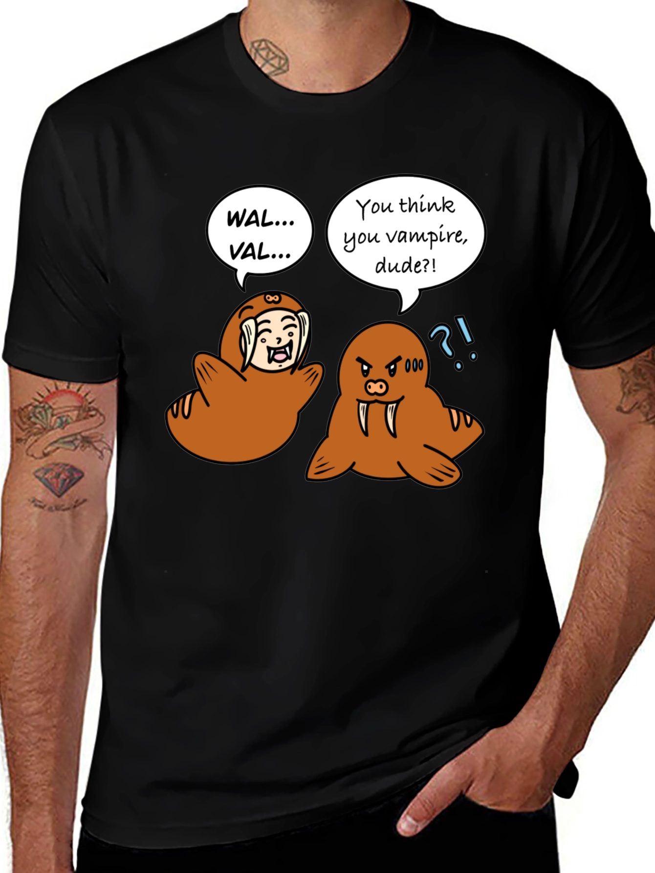 Walrus Vampire Graphic Tee