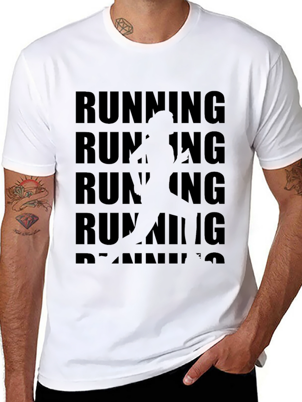 Running Graphic Tee - Black