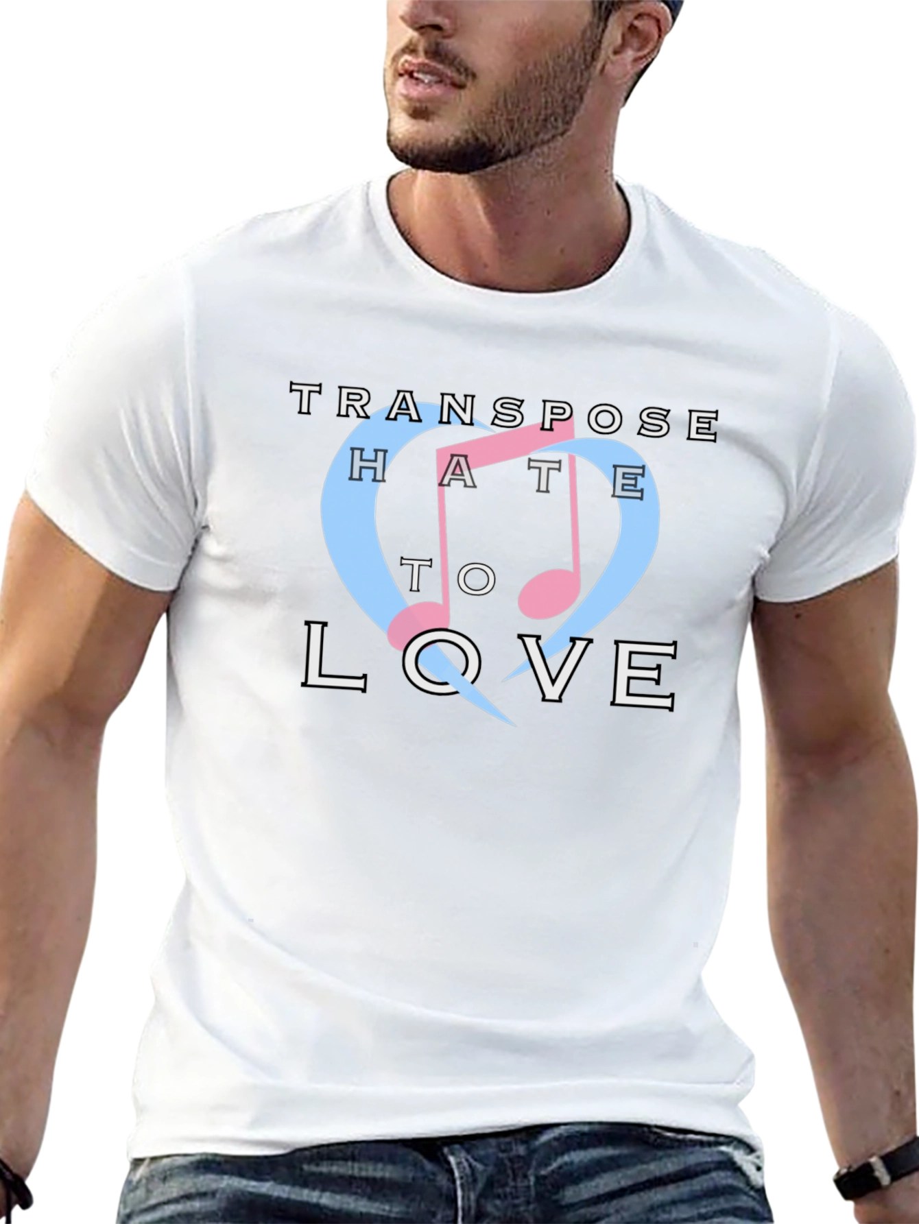 Transpose Hate to Love Graphic T-Shirt