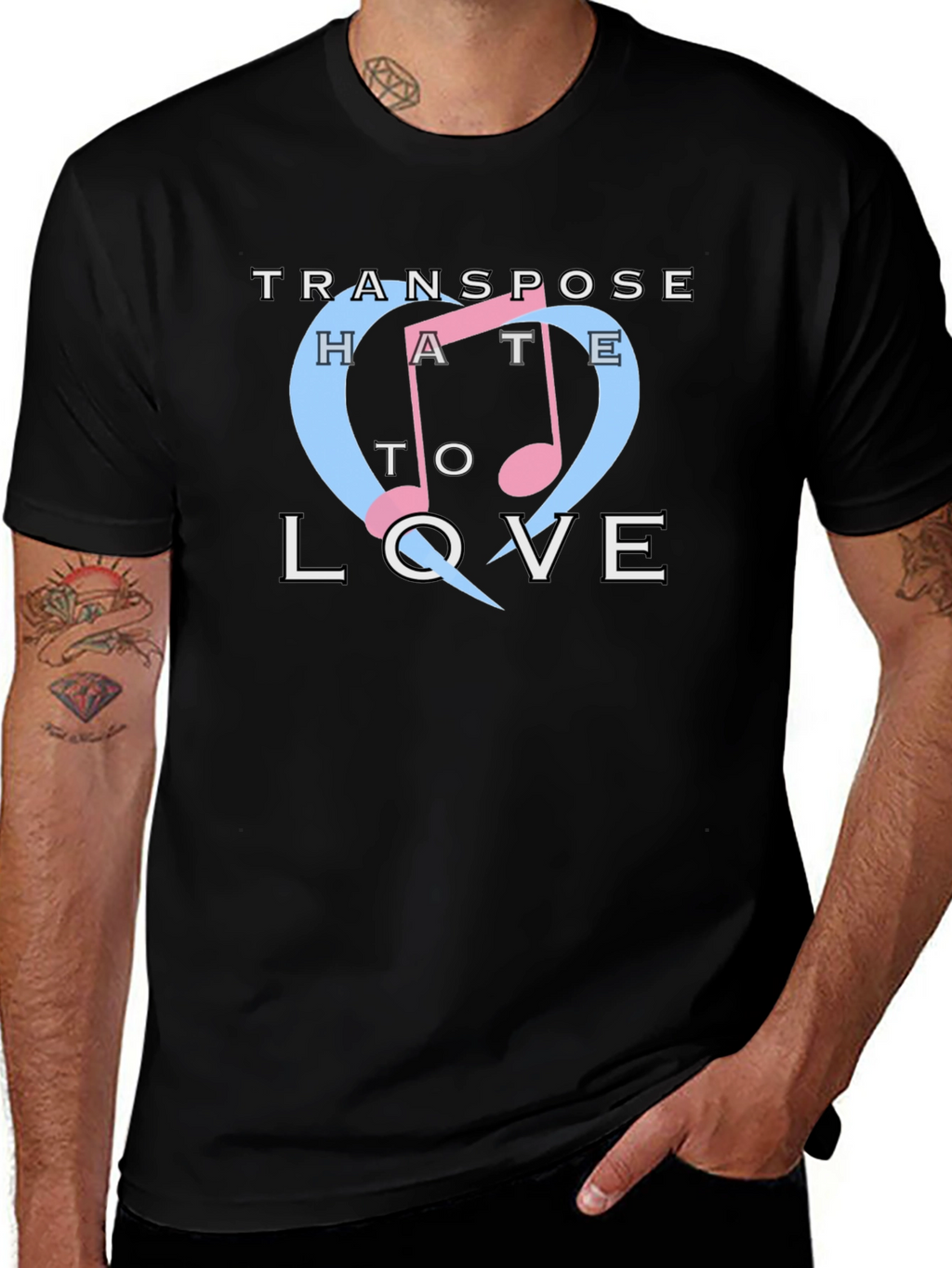 Transpose Hate to Love Graphic T-Shirt