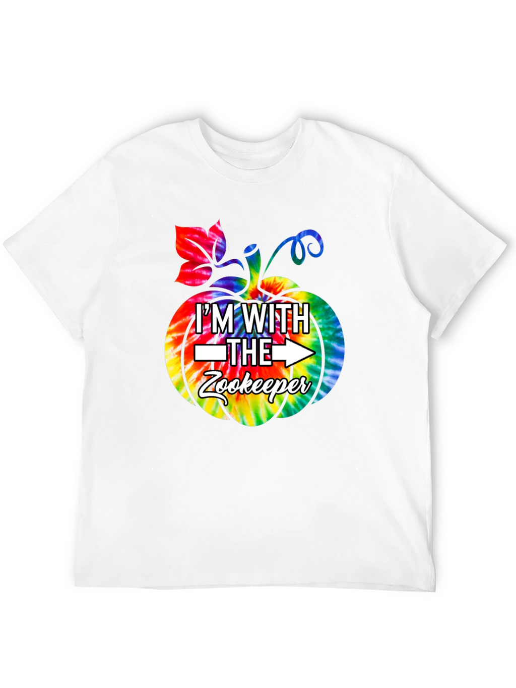 Im With the Zookeeper Tie Dye Pumpkin T-Shirt
