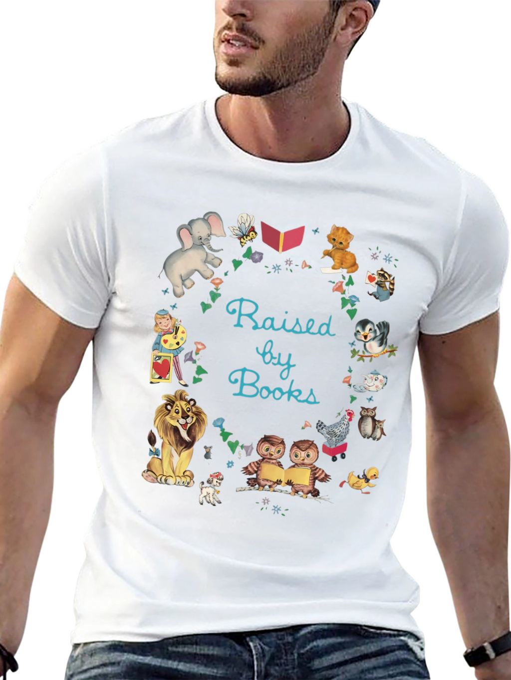 Raised By Books Graphic Tee