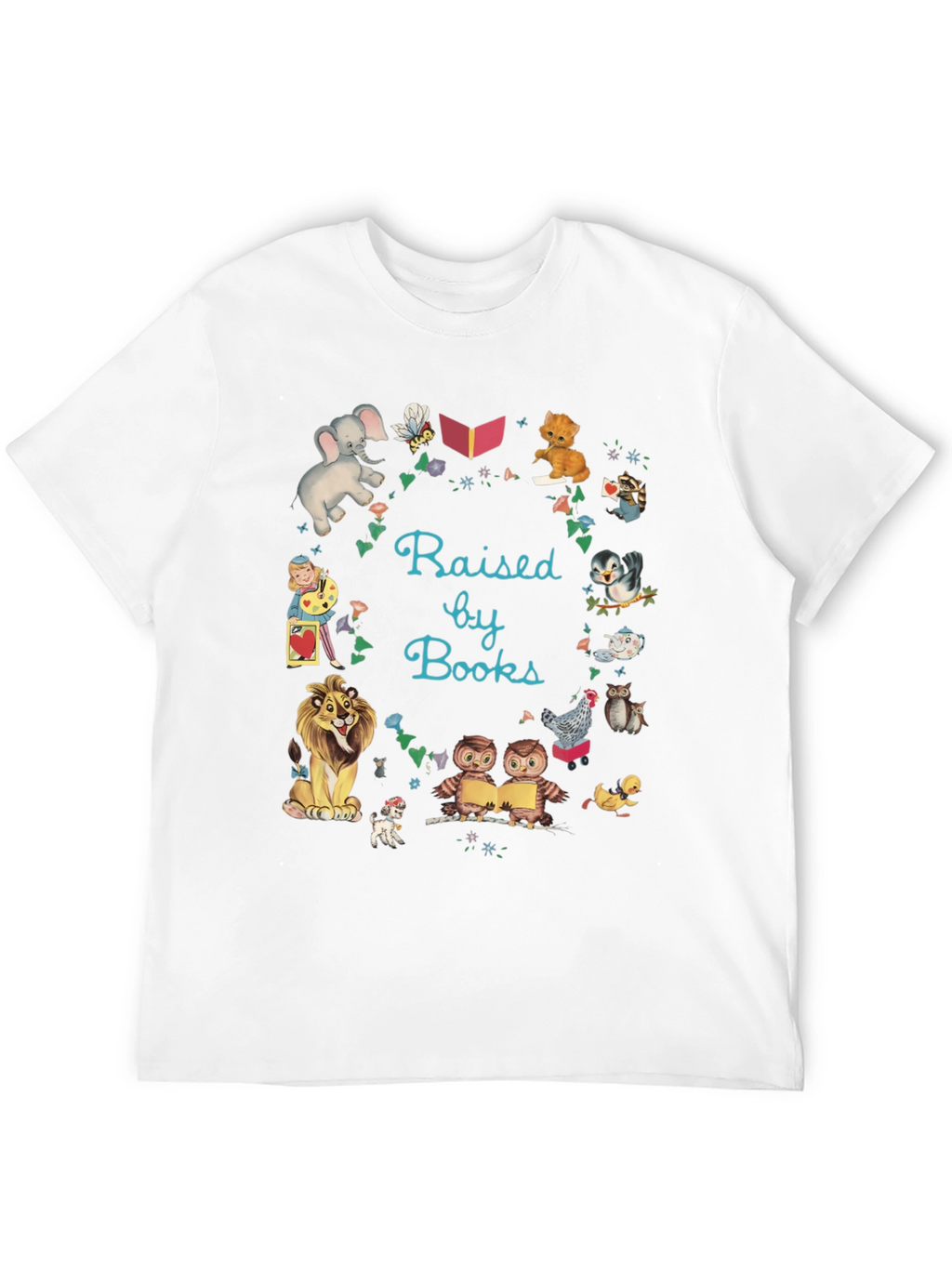 Raised By Books Graphic Tee