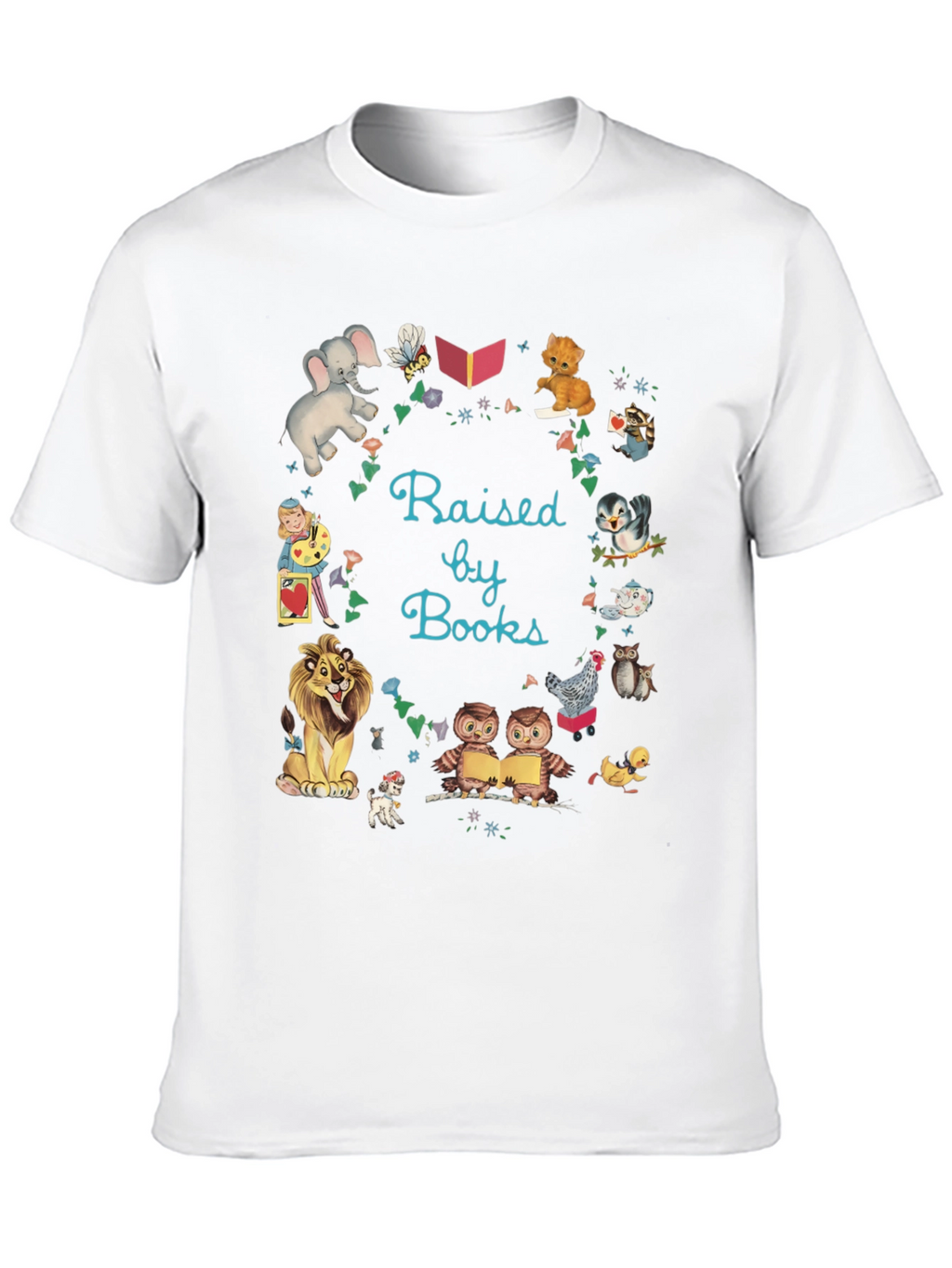 Raised By Books Graphic Tee