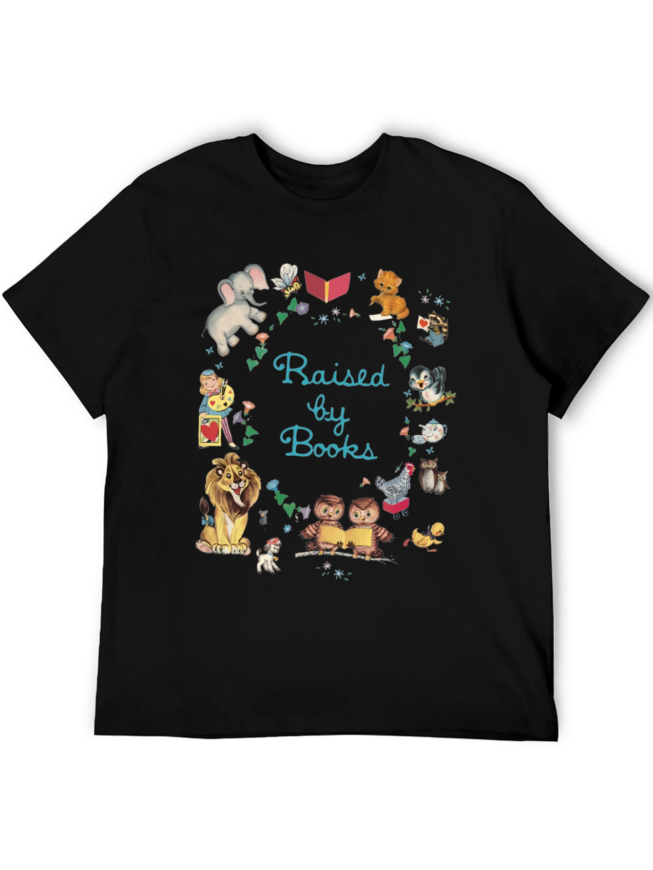 Raised By Books Graphic Tee