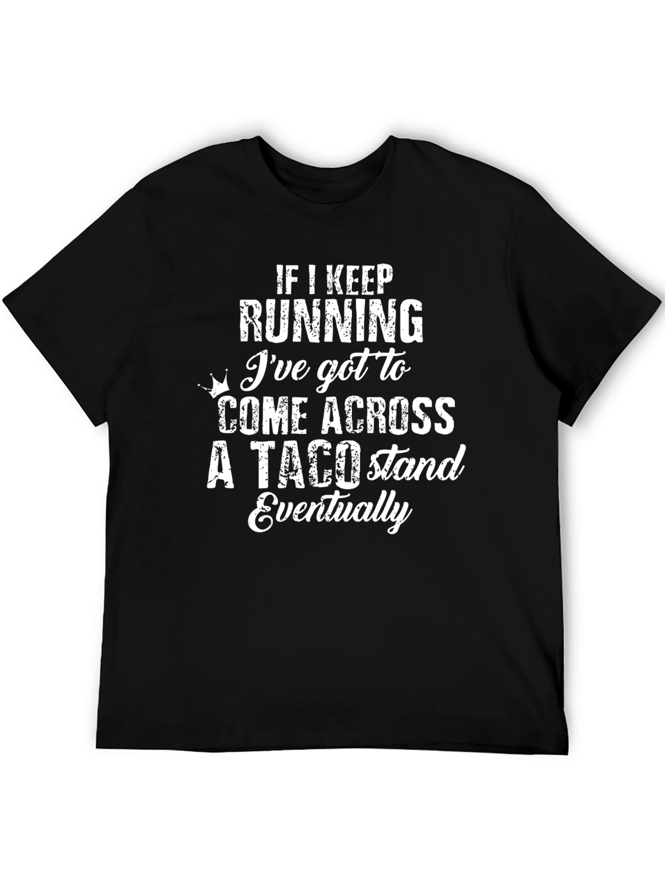 Funny Taco Stand Running T-Shirt - Black