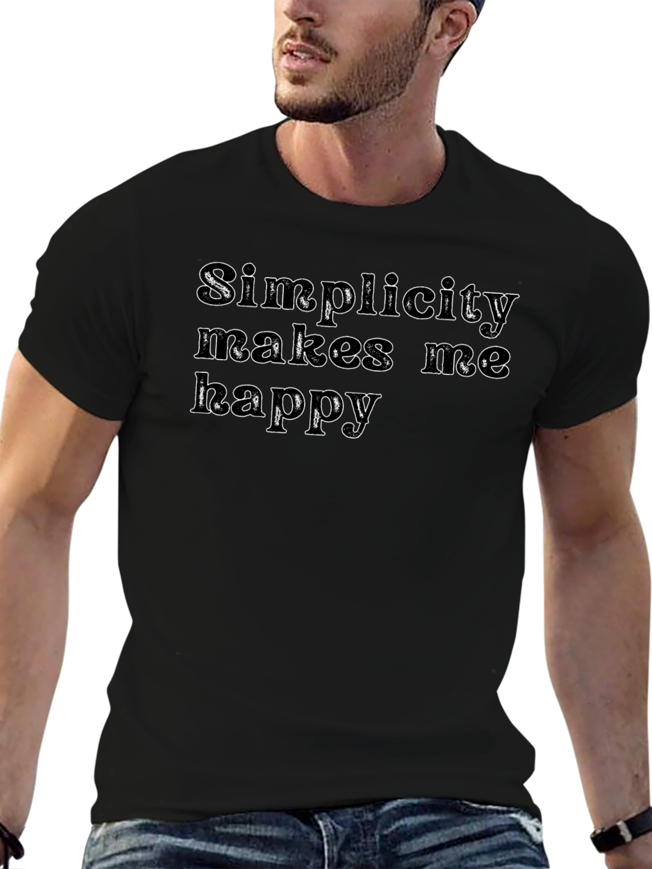 Simplicity Makes Me Happy Graphic T-Shirt