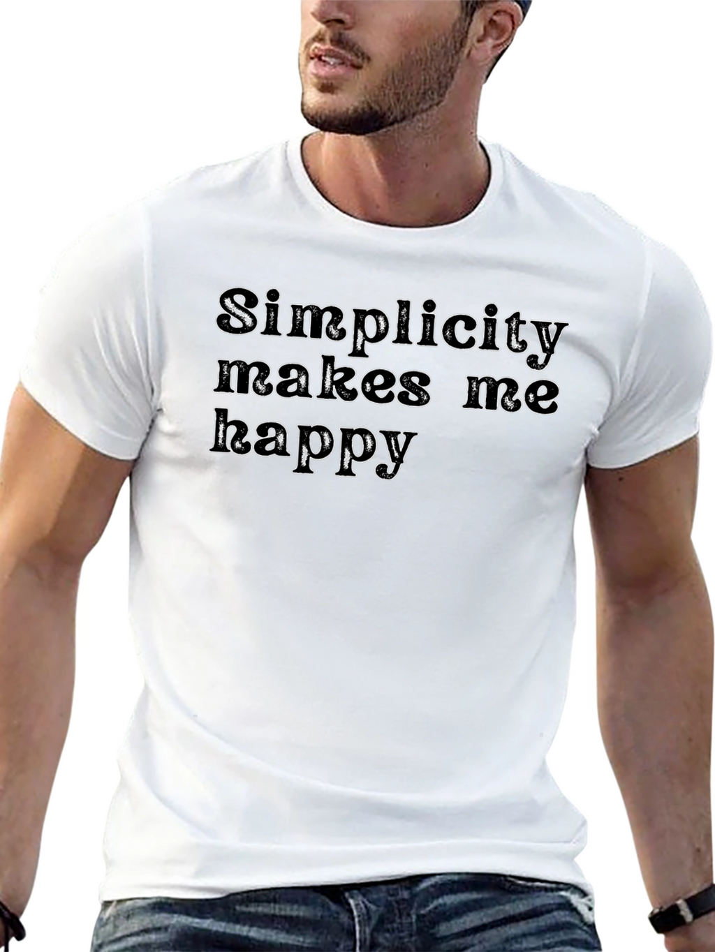 Simplicity Makes Me Happy Graphic T-Shirt