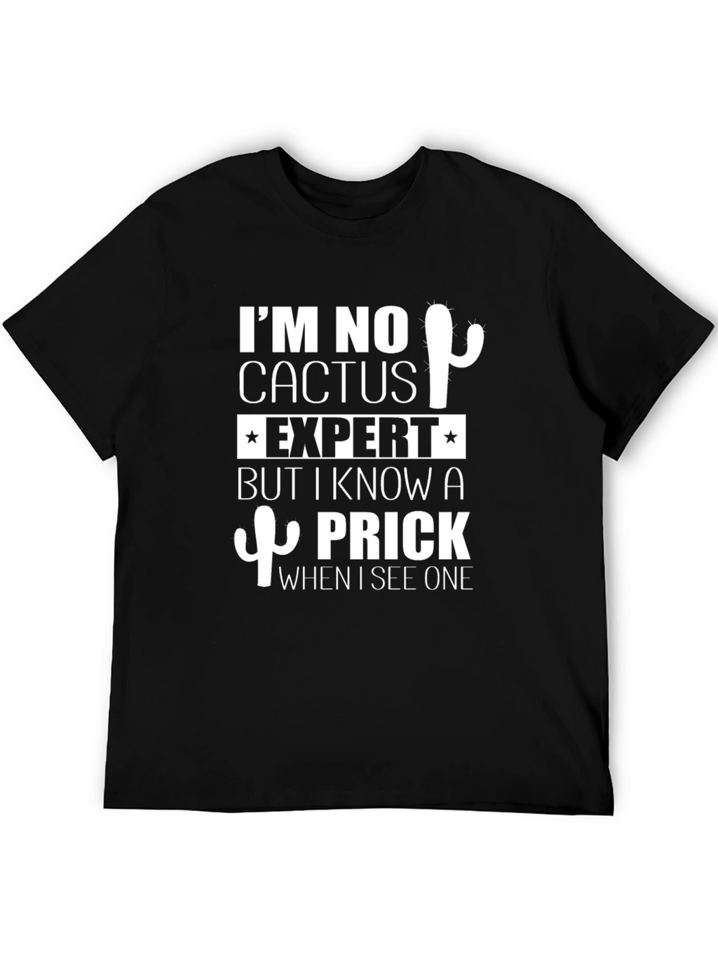 Cactus Expert Funny Graphic T-Shirt