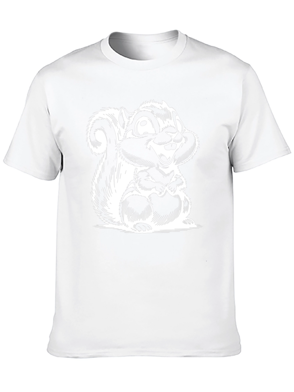 Black T-Shirt with Squirrel Graphic