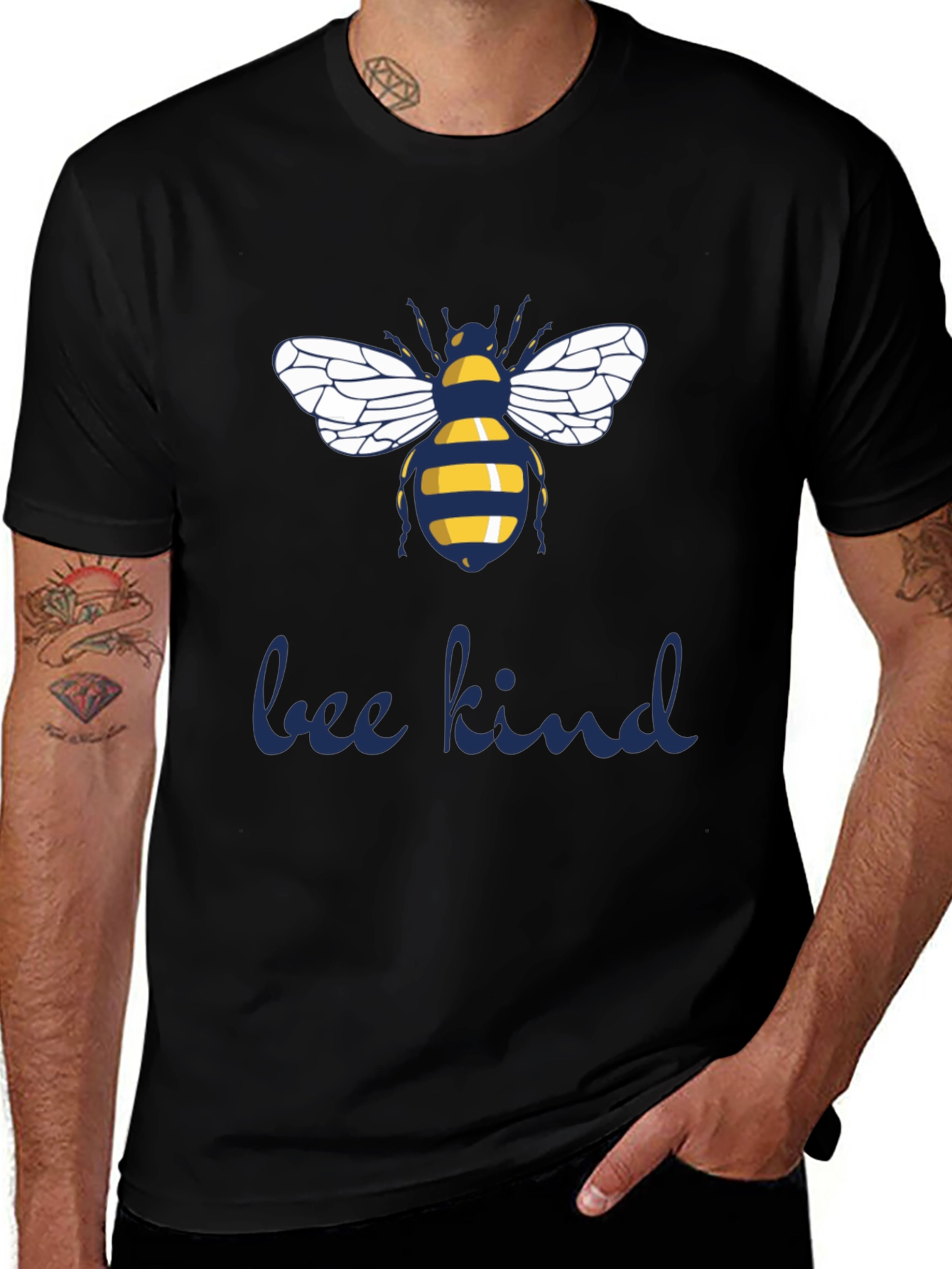 Bee Kind T-Shirt - Black Graphic Tee