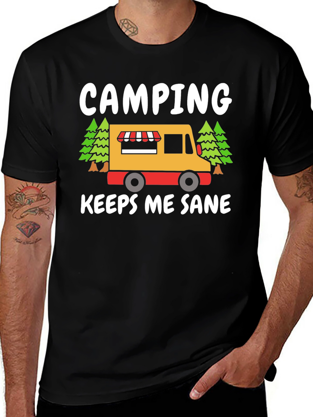 Camping Keeps Me Sane Graphic Tee