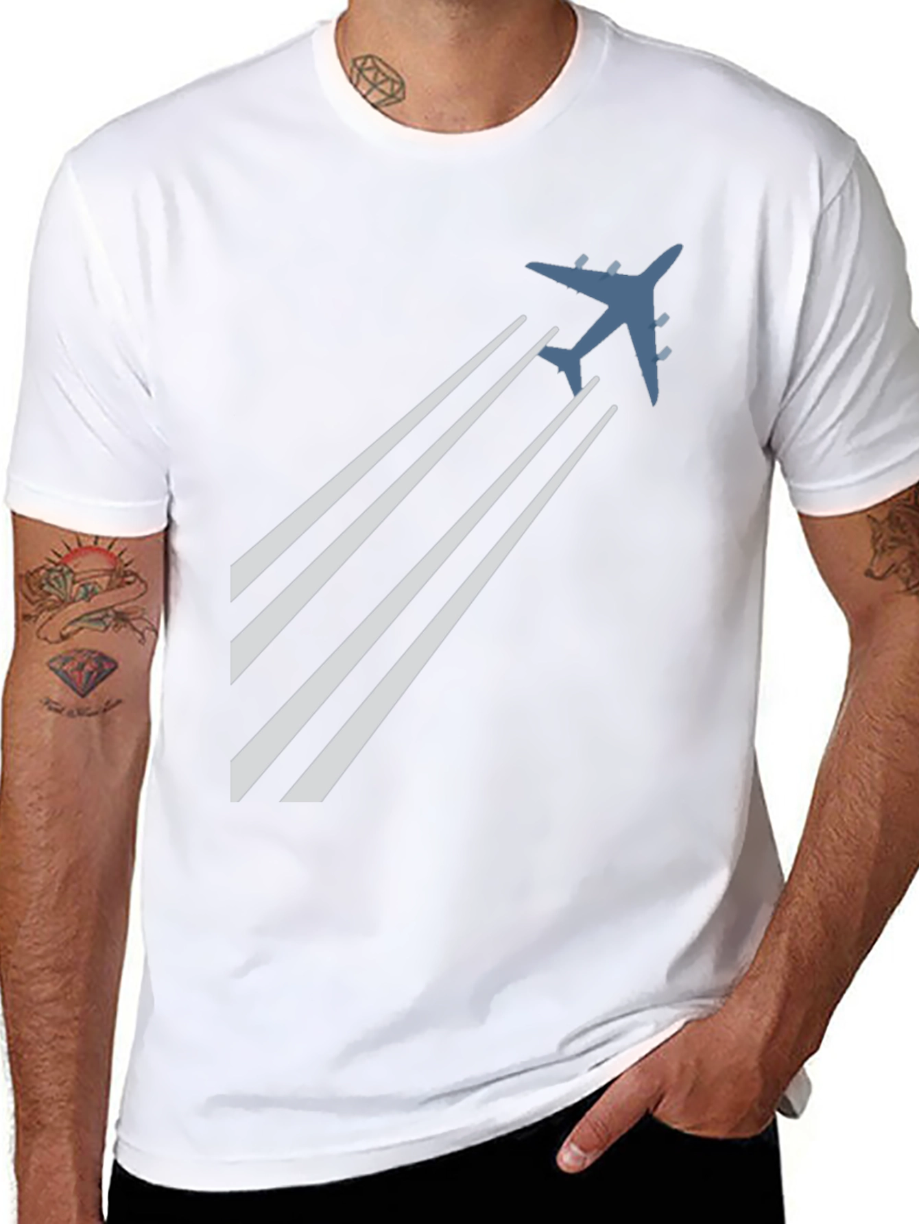 Airplane Flight Path Graphic Tee