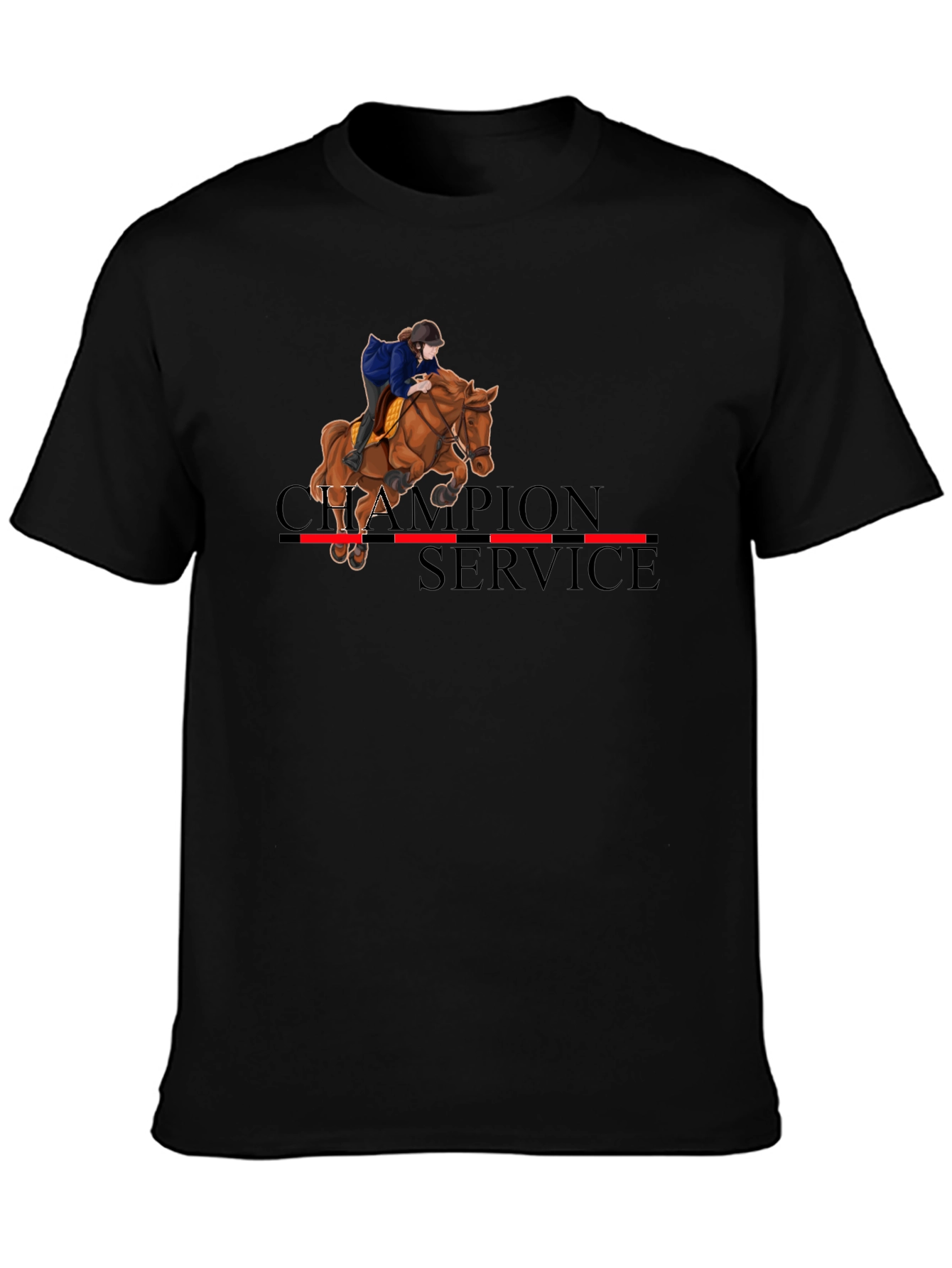 Equestrian Champion Service Black T-Shirt
