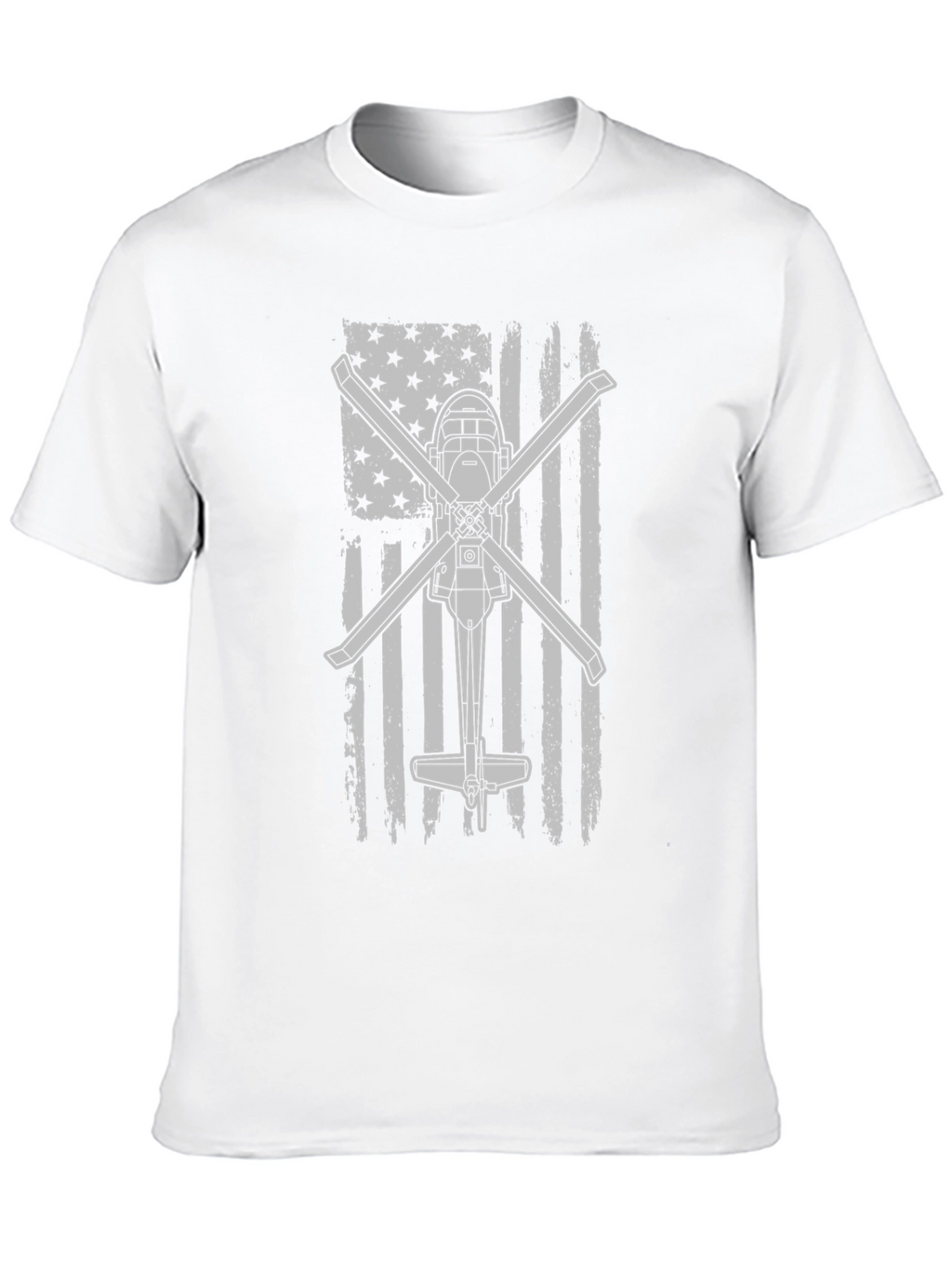 Helicopter American Flag Graphic Tee