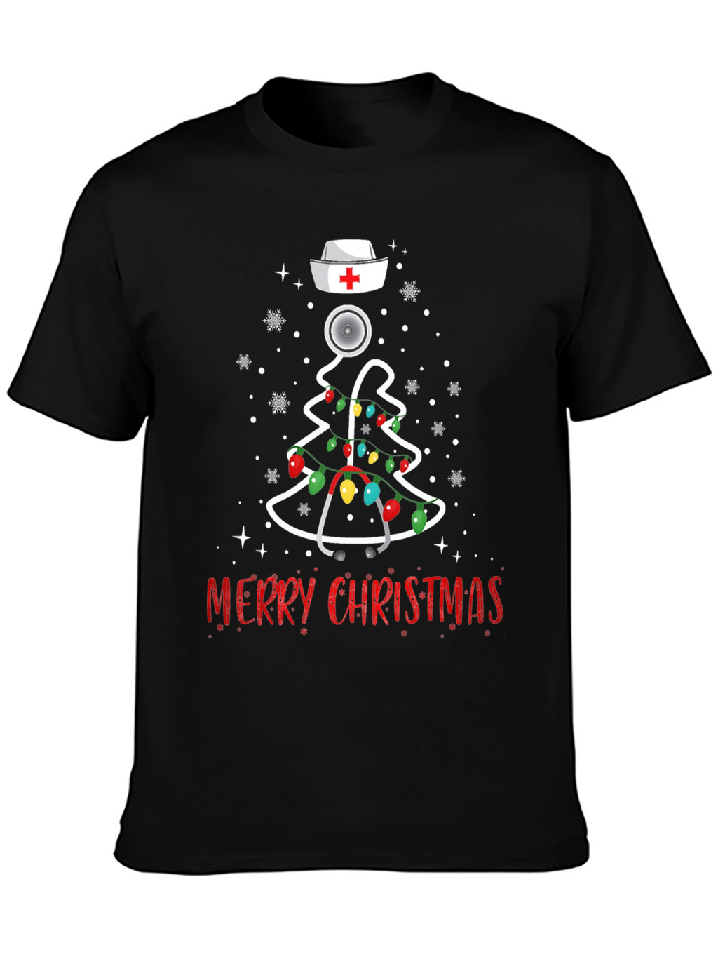 Nurse Christmas Tree T-Shirt - Merry Christmas Tee