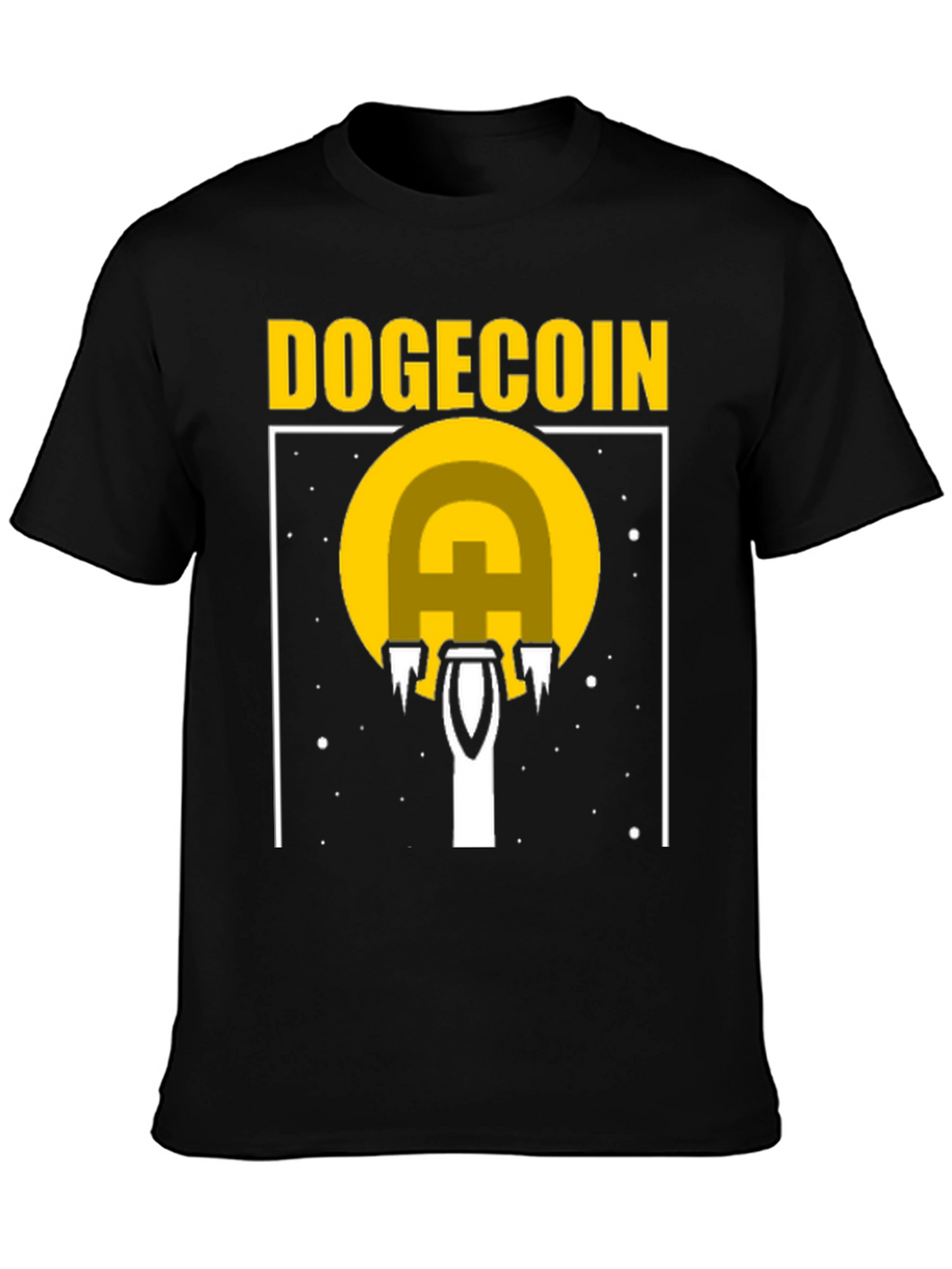 Dogecoin Rocket Launch T-Shirt - Crypto Fan Apparel