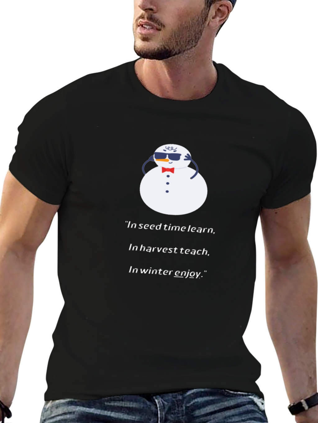 Winter Wisdom Tee - Snowman Graphic
