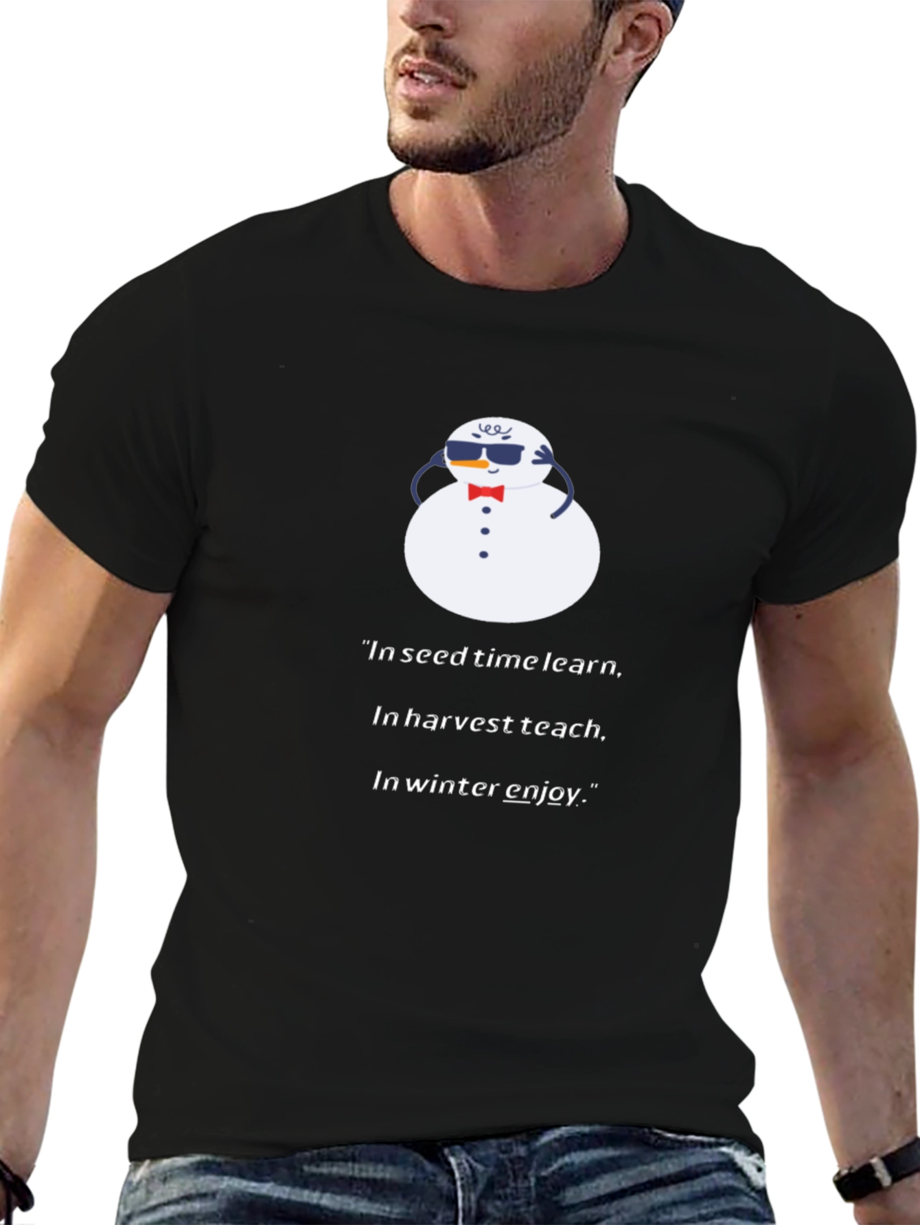 Winter Wisdom Tee - Snowman Graphic