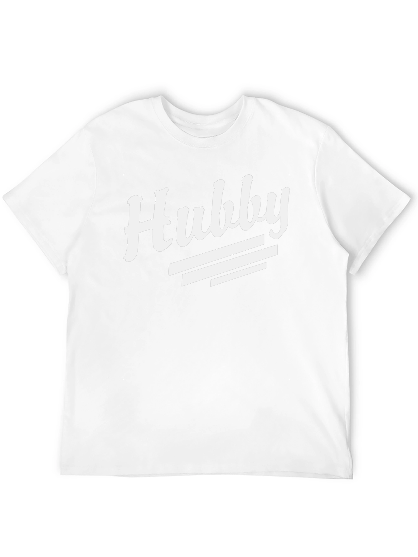 Hubby Graphic Tee - Black Cotton Blend Casual T-Shirt