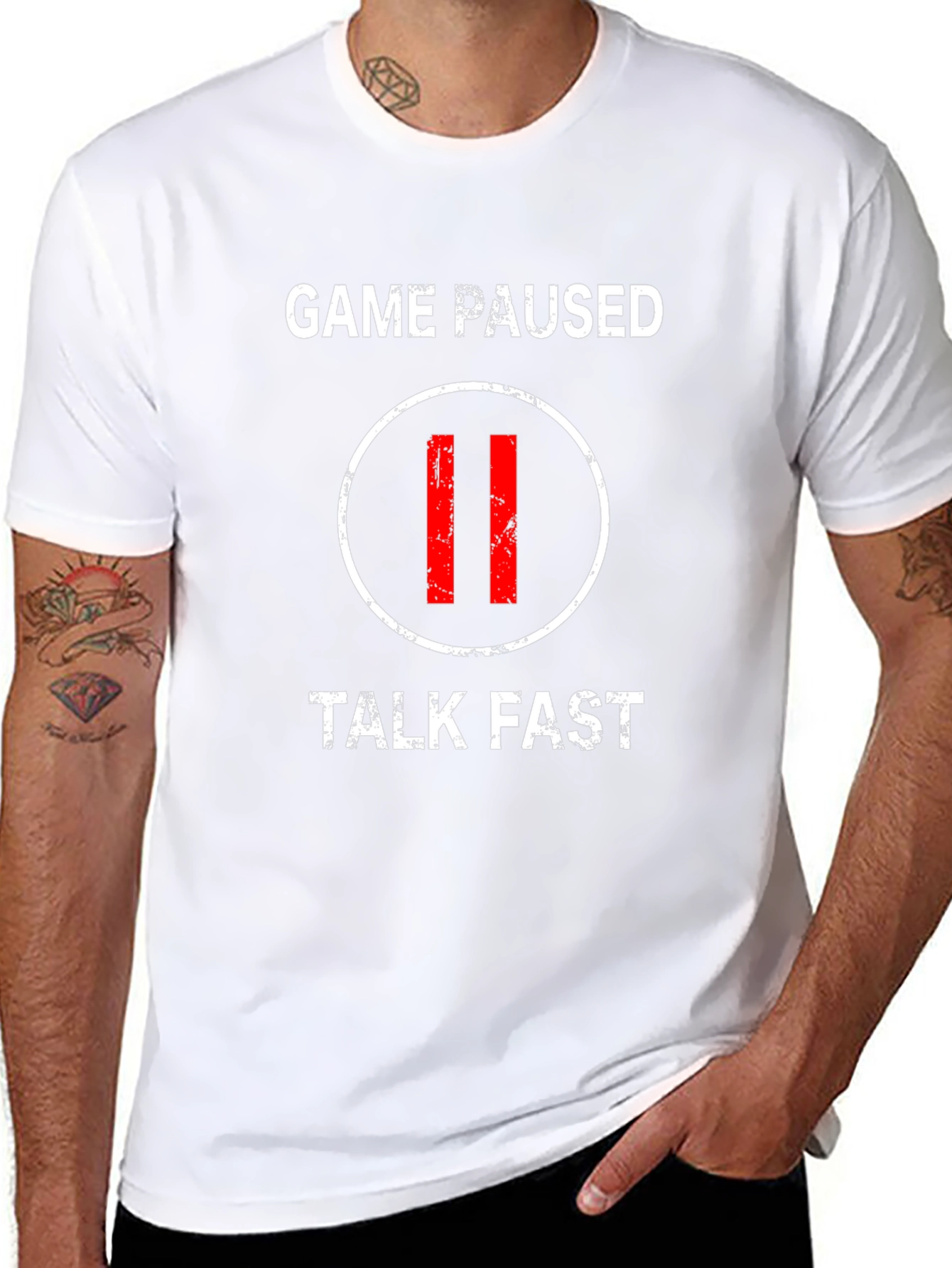 Game Paused Talk Fast Black T-Shirt