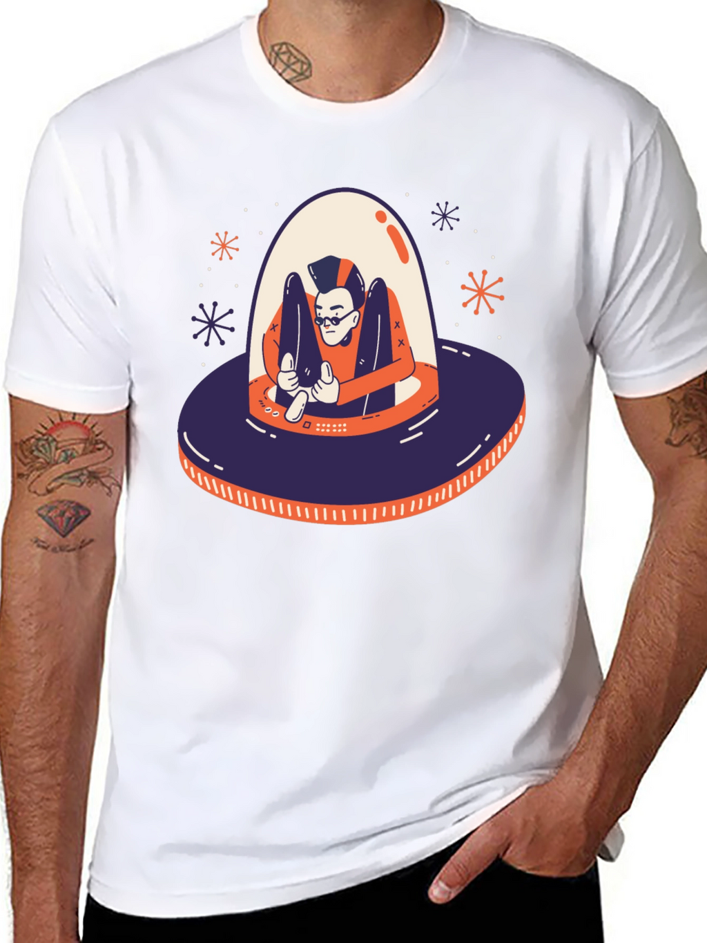 UFO Graphic Tee - Mens Black T-Shirt