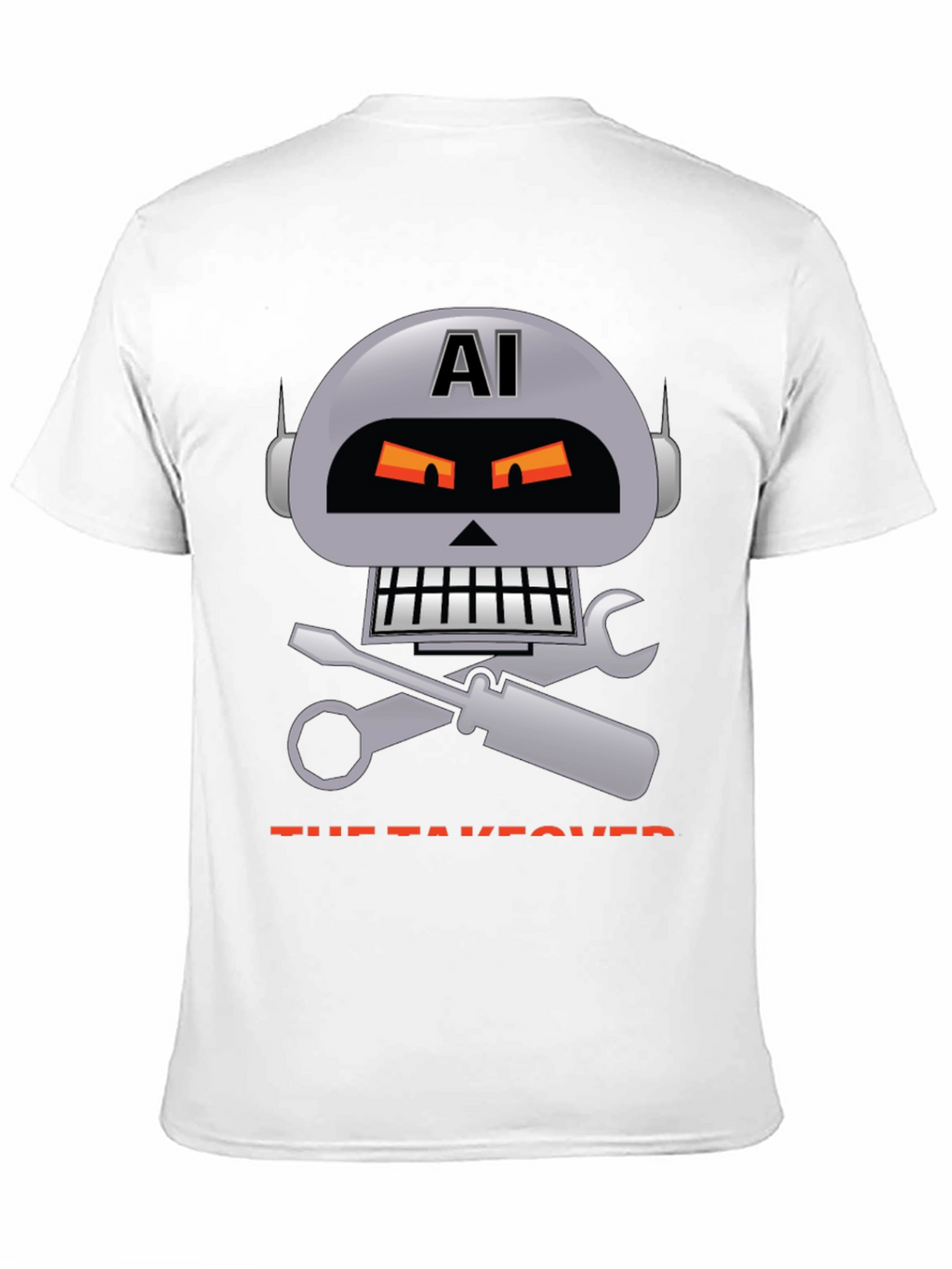AI Robot Takeover Graphic T-Shirt - Mens Black Tee