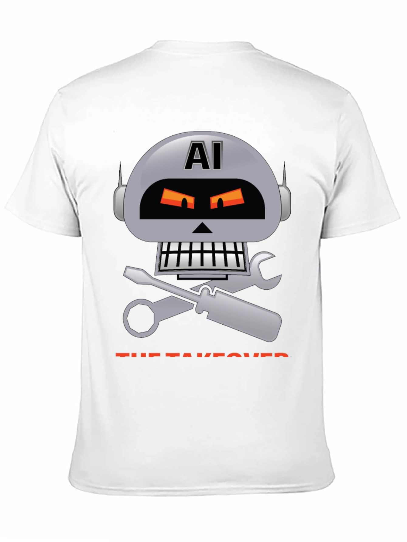 AI Robot Takeover Graphic T-Shirt - Mens Black Tee