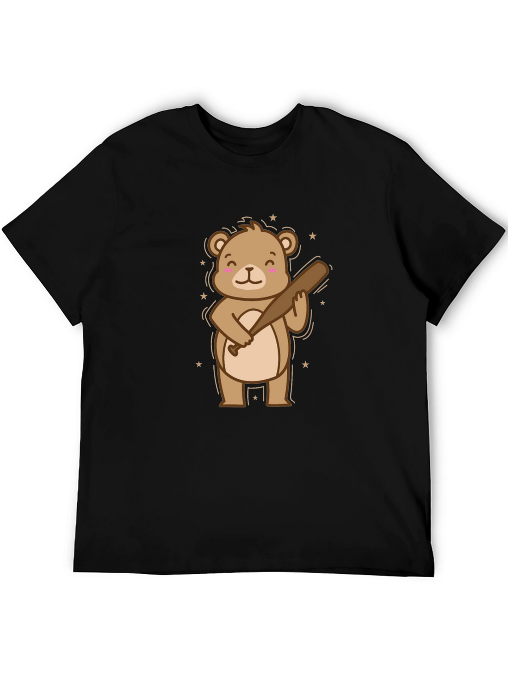 Bear With Bat T-Shirt - Graphic Tee