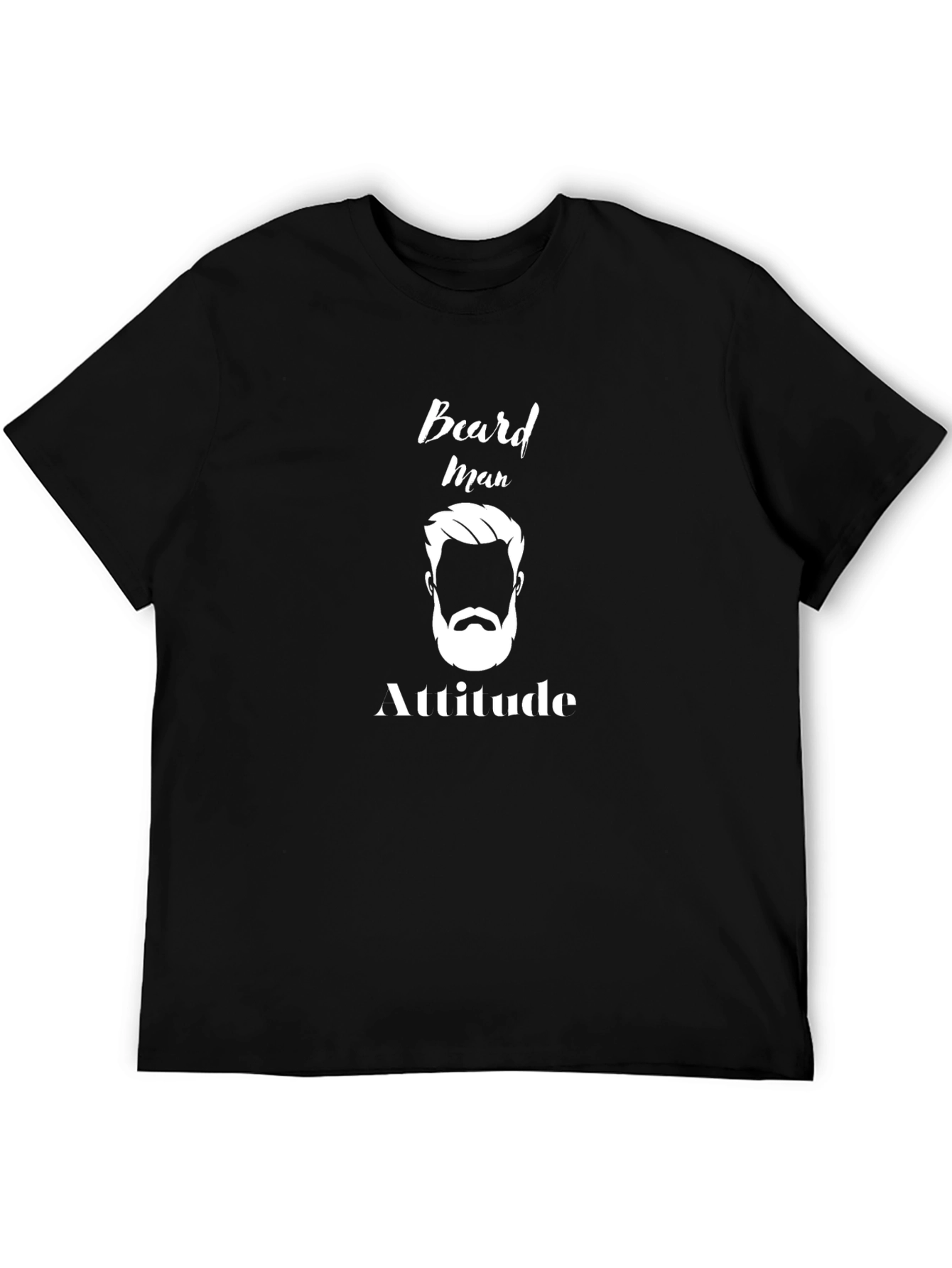 Beard Man Attitude Graphic Tee - Stylish Mens T-Shirt