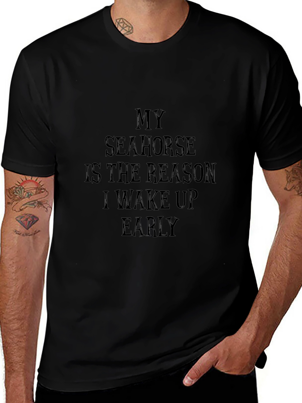 My Seahorse Reason T-Shirt - Black
