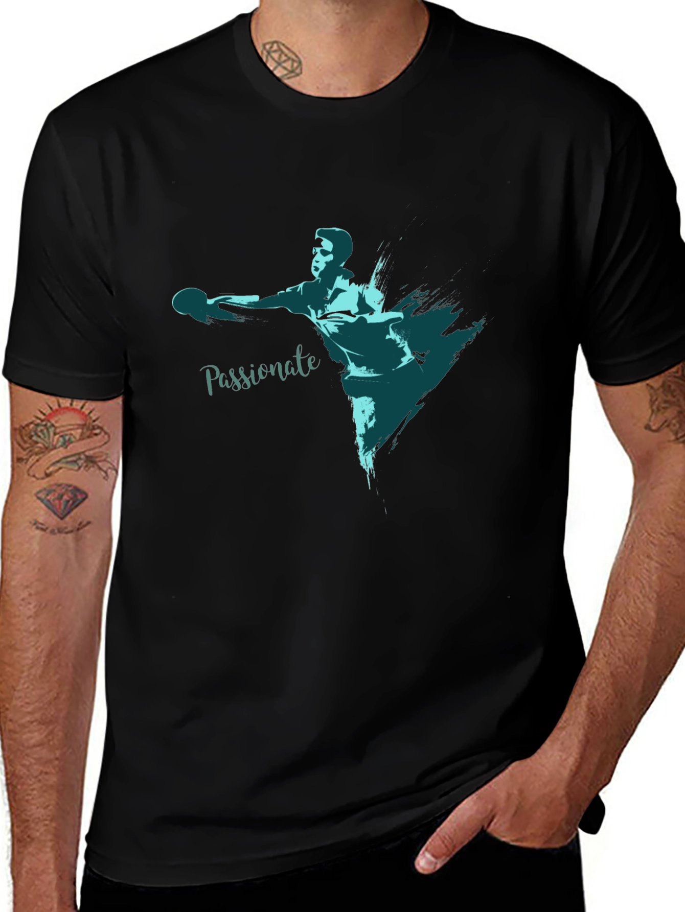 Passionate Thrower Graphic Tee - Black